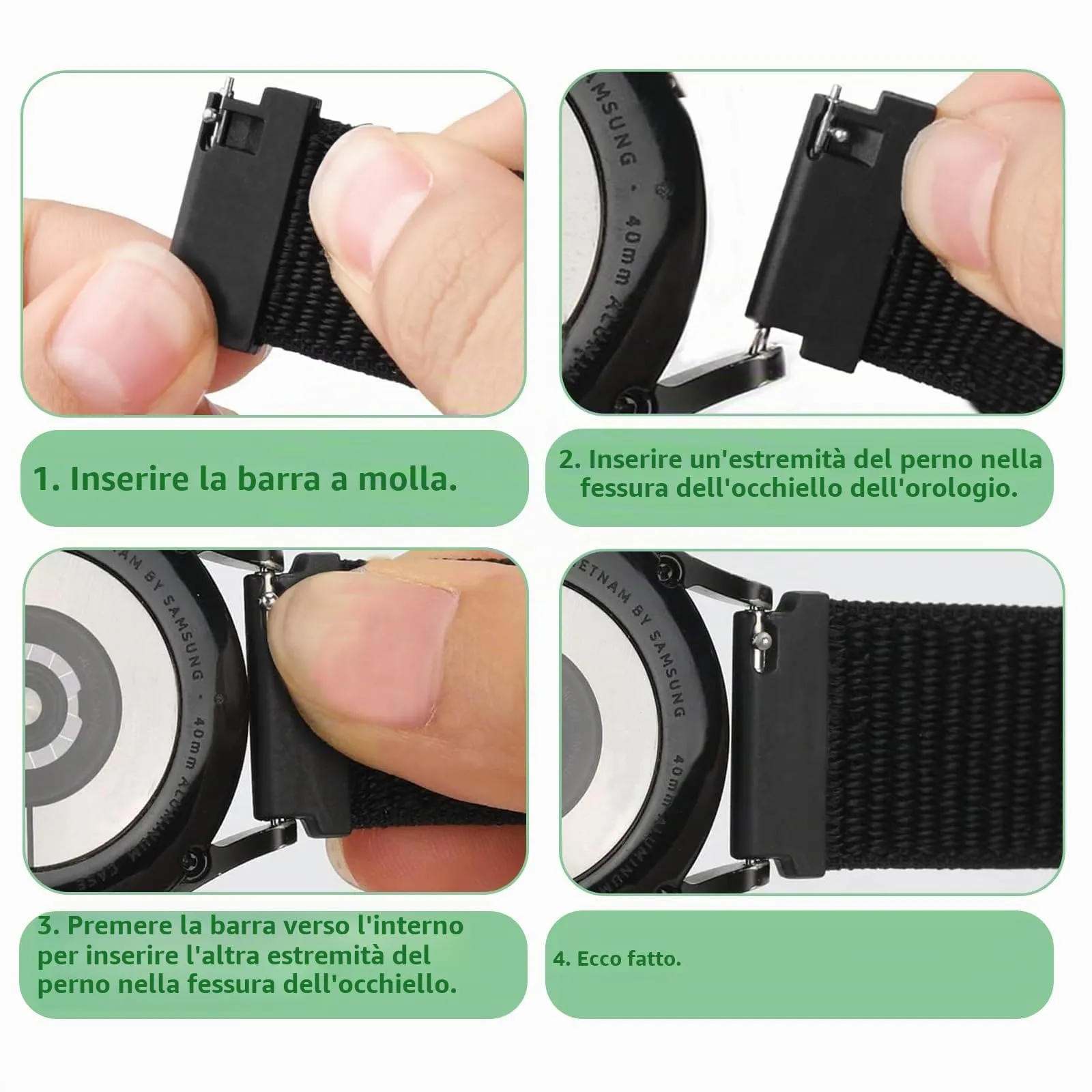 Aoekne Cinturino in Nylon 20mm per Bambini, Regolabile con Sgancio Rapido, 2 Pezzi - immagine 6