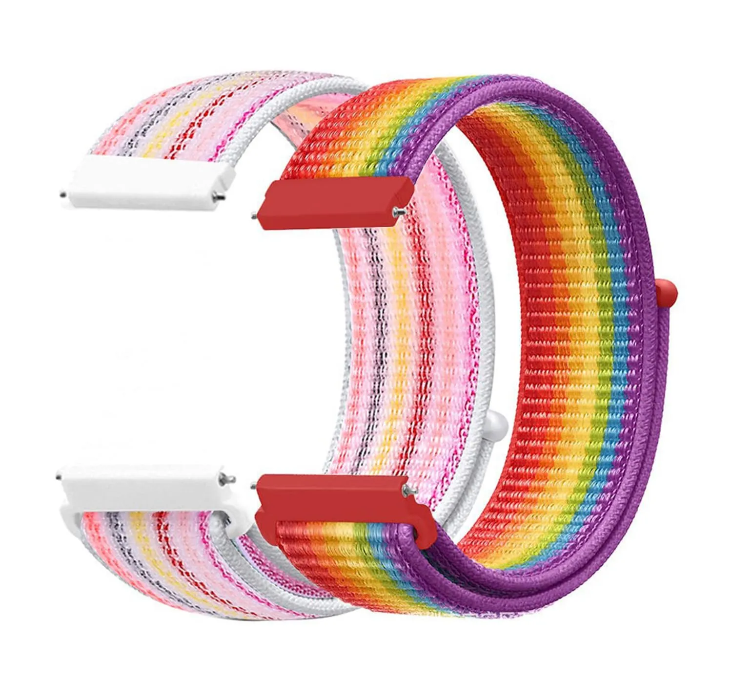 Aoekne Cinturino di Ricambio in Nylon 20 mm per Smartwatch Bambini, Chiusura Rapida, Rosa - immagine 1