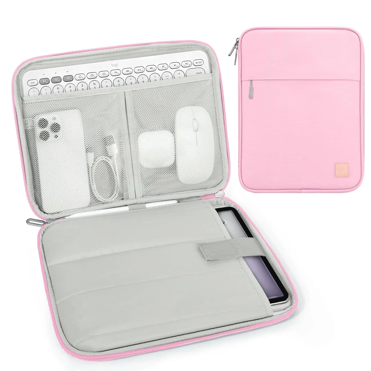 Dadanism Custodia Borsa Portatile per Tablet 13 Pollici, Fiore Rosa - immagine 1