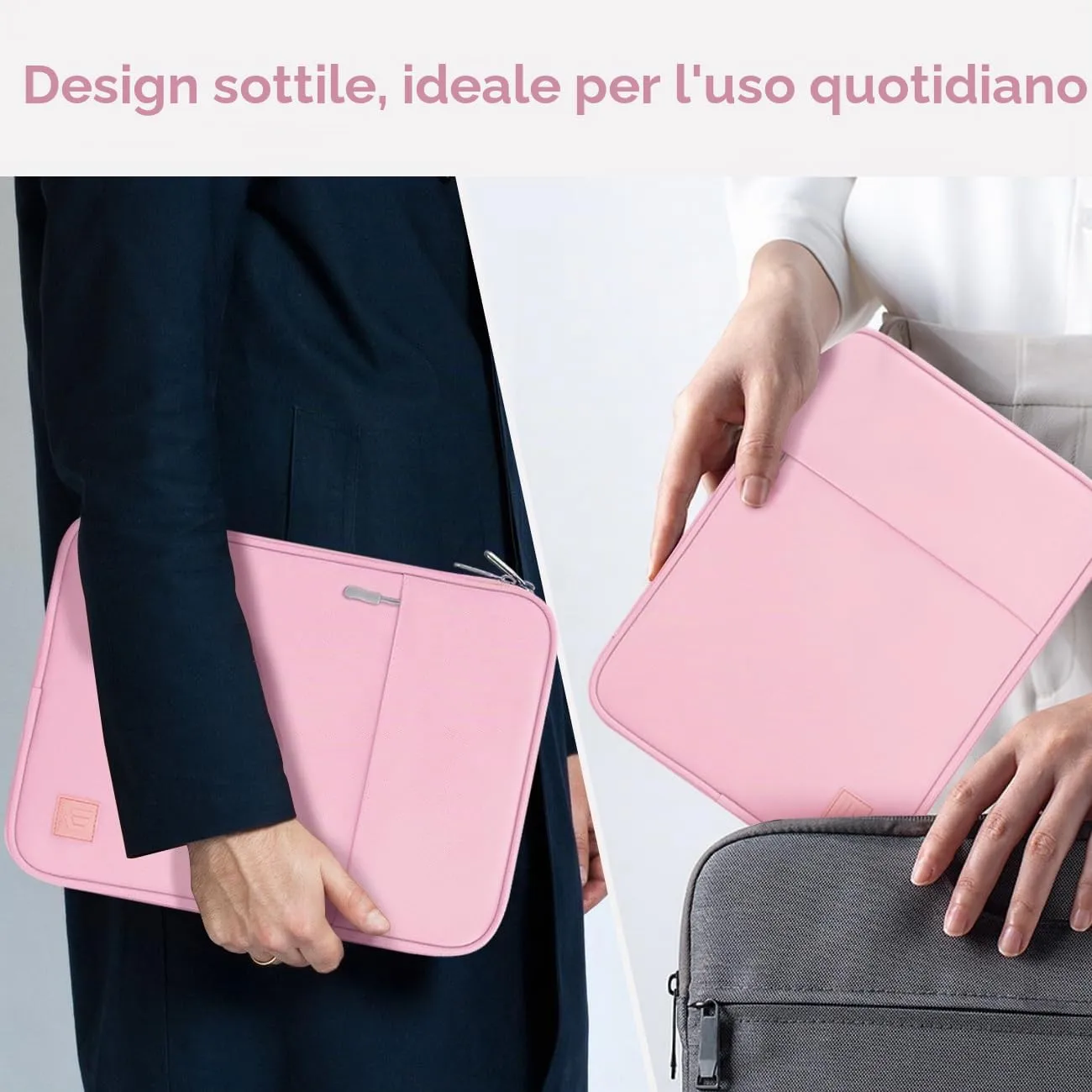 Dadanism Custodia Borsa Portatile per Tablet 13 Pollici, Fiore Rosa - immagine 7