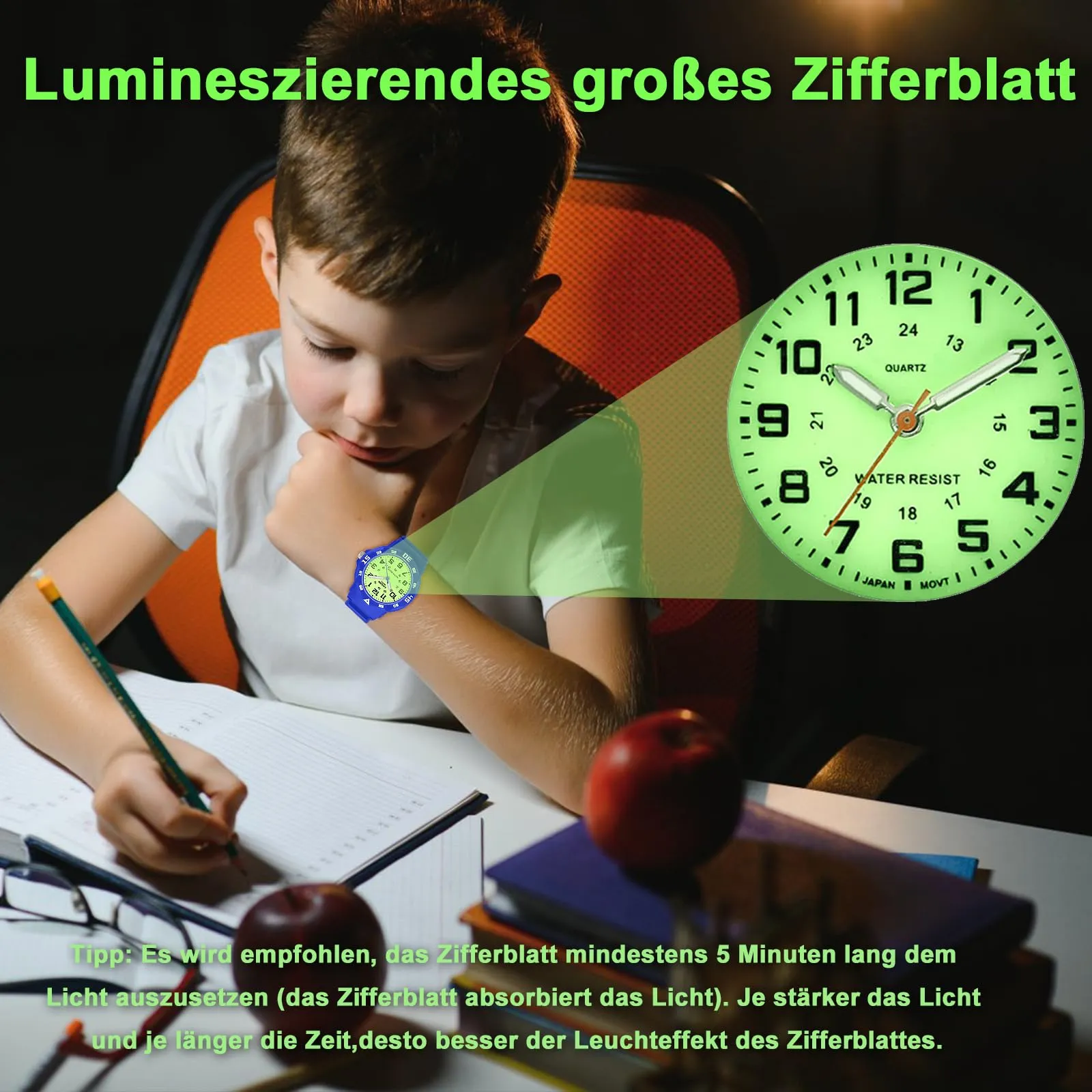 SOCICO Orologio Analogico per Bambini, Impermeabile 30M, SOC-1013 - immagine 2