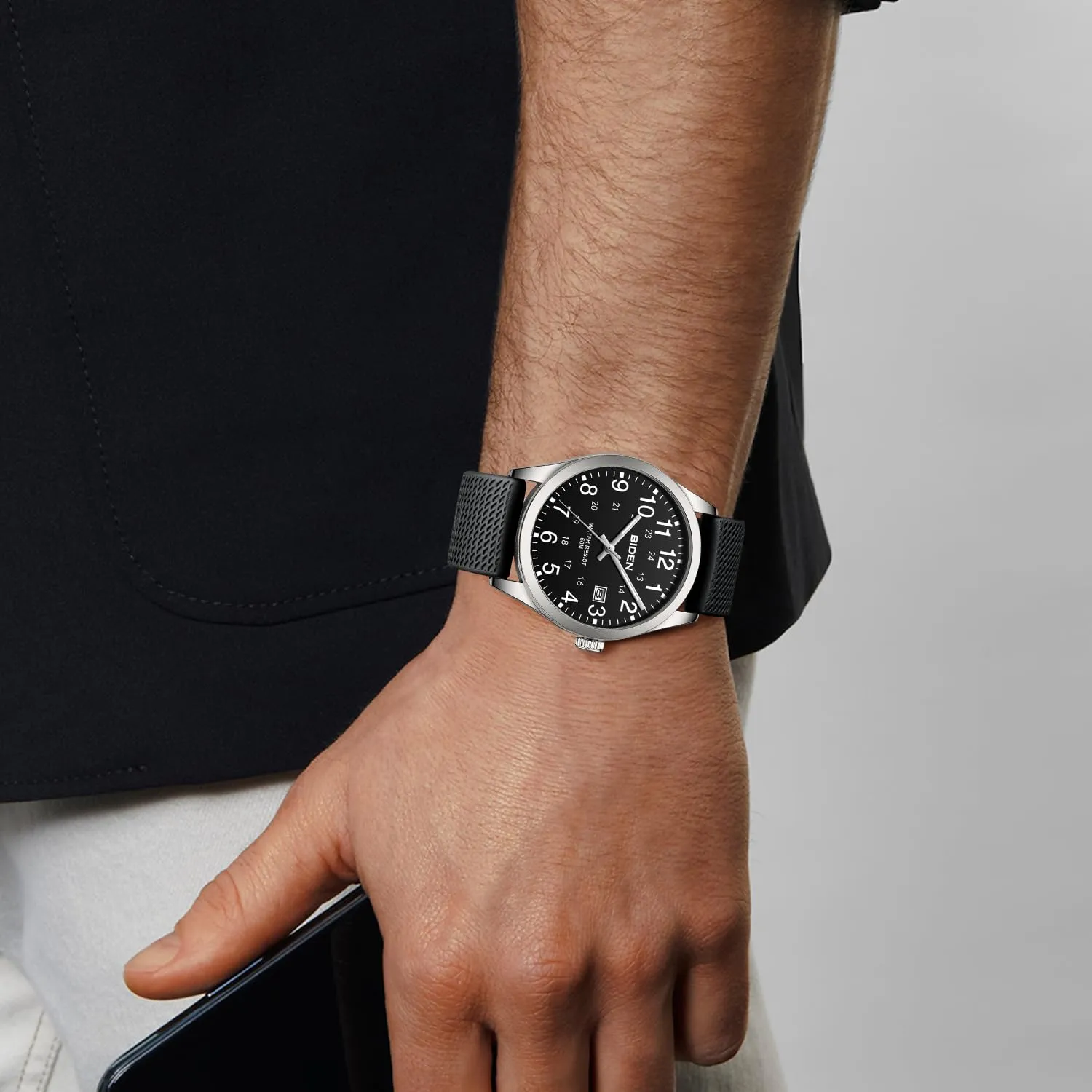 LN LENQIN Orologio da Uomo Analogico al Quarzo Impermeabile L-R015 - immagine 8