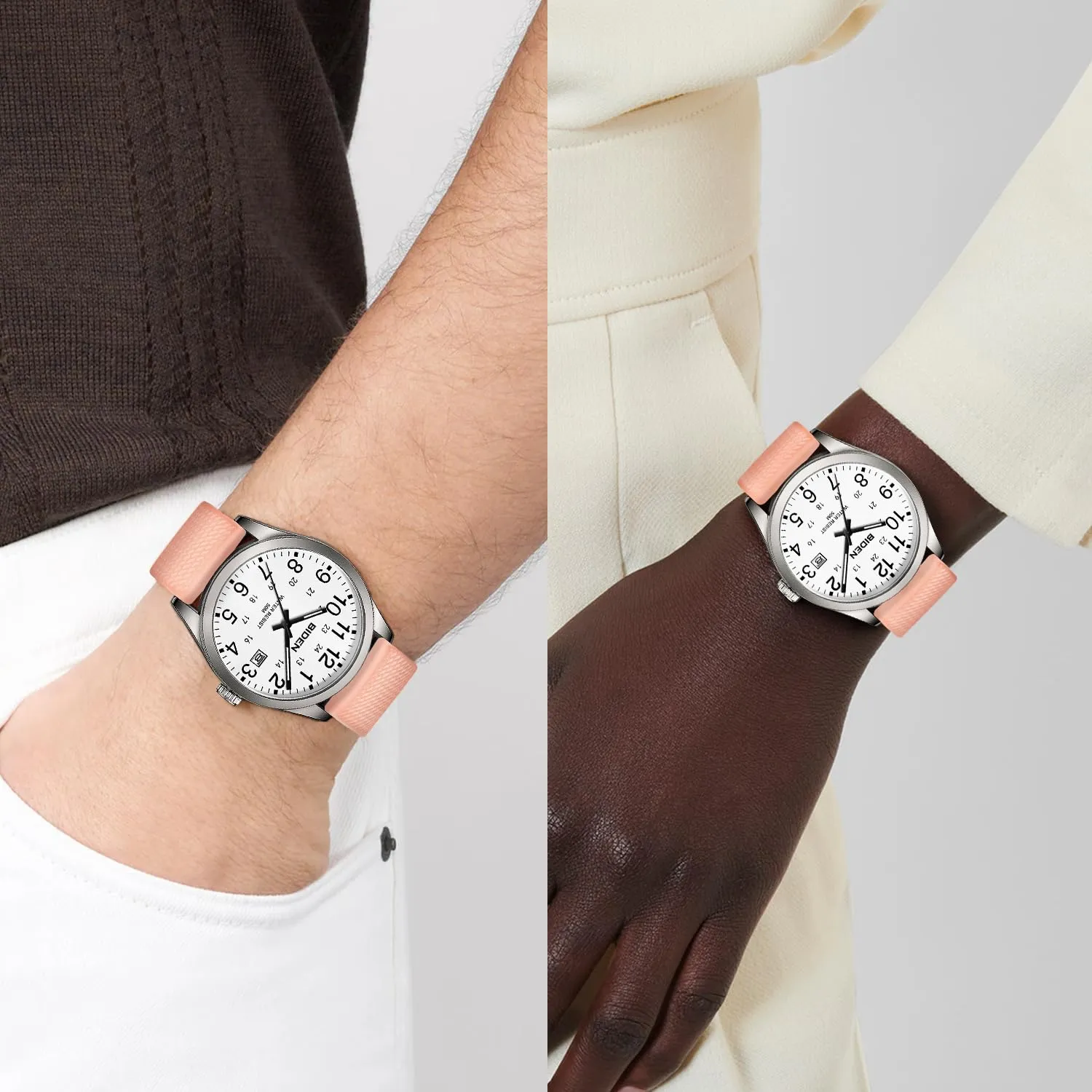 LN LENQIN Orologio da Uomo Analogico al Quarzo Impermeabile L-R015 - immagine 5