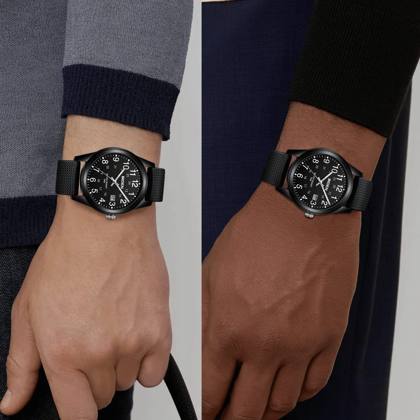LN LENQIN Orologio da Uomo Analogico al Quarzo Impermeabile L-R015 - immagine 6
