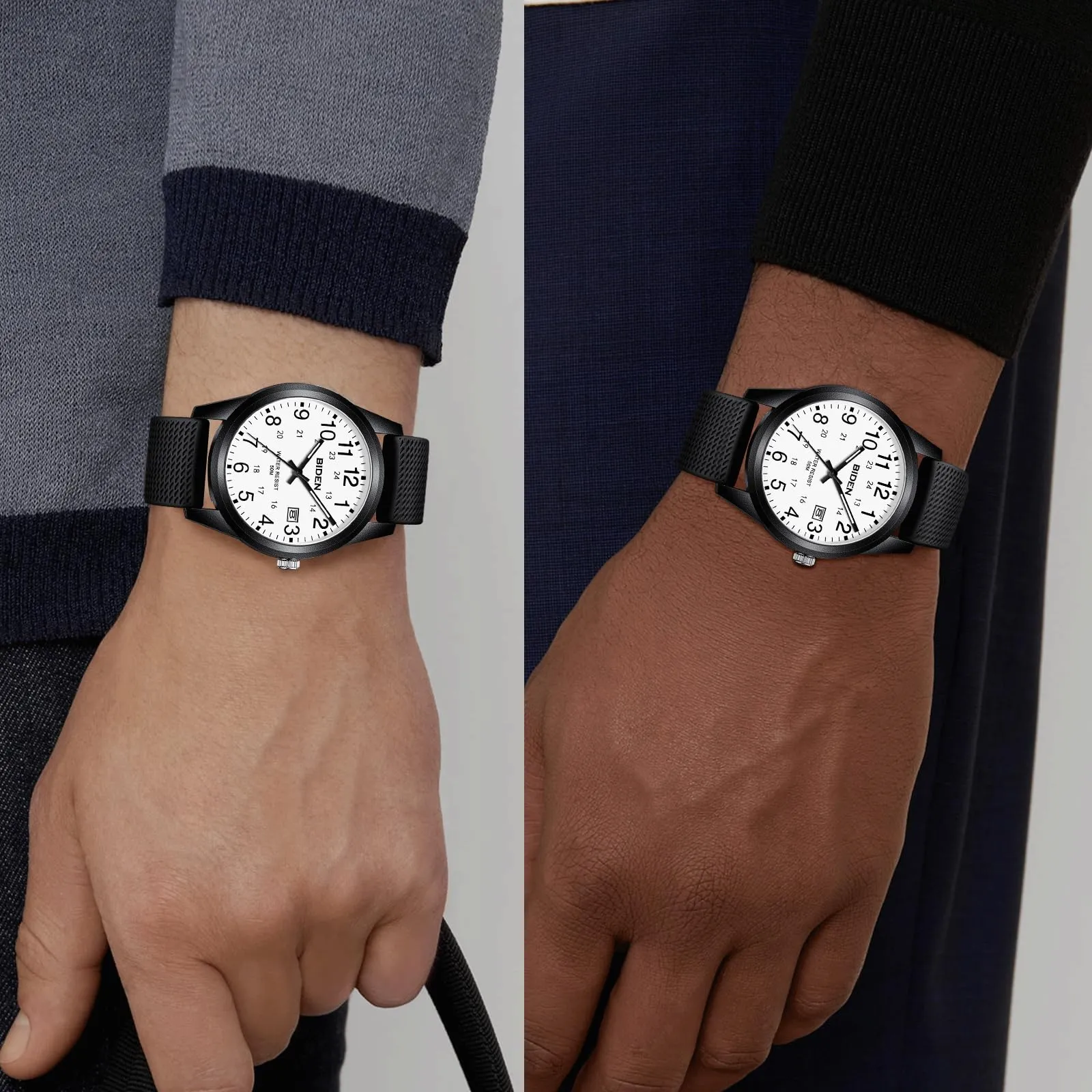 LN LENQIN Orologio da Uomo Analogico al Quarzo Impermeabile L-R015 - immagine 6