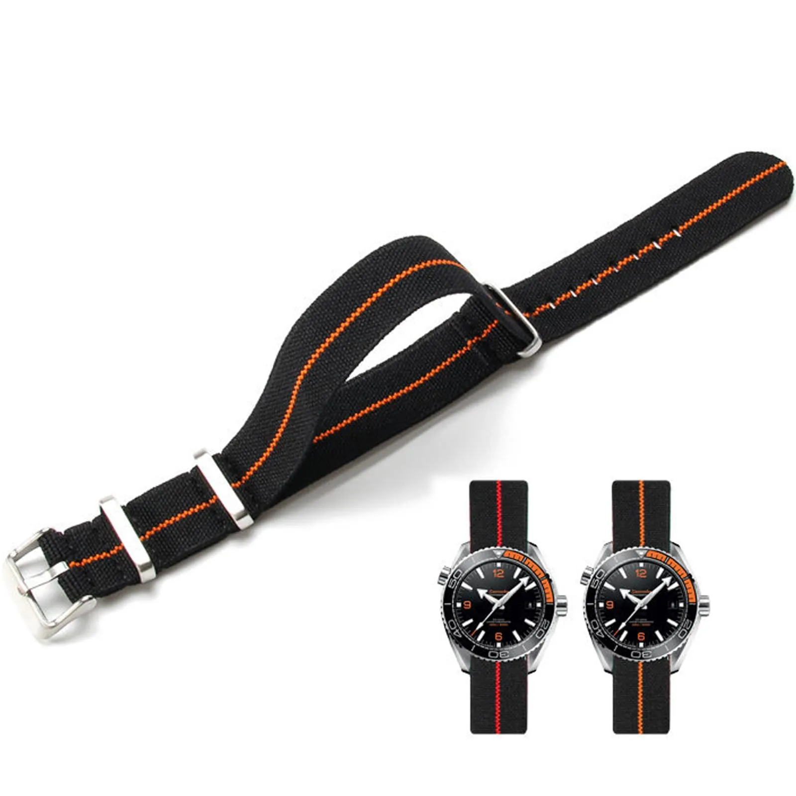 Niziruoup Cinturino per Orologio in Nylon Elastico Stile Nato Militare Paracadute 20mm - immagine 1