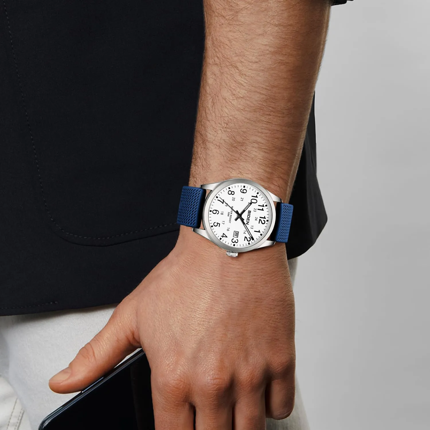 LN LENQIN Orologio da Uomo Analogico al Quarzo Impermeabile L-R015 - immagine 8