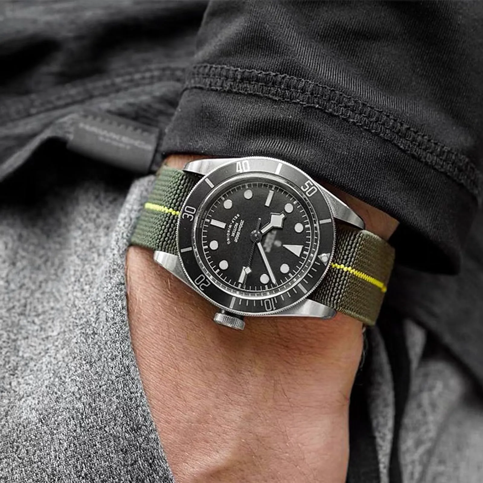 Niziruoup Cinturino per Orologio in Nylon Elastico Stile Nato Militare 22mm - immagine 4