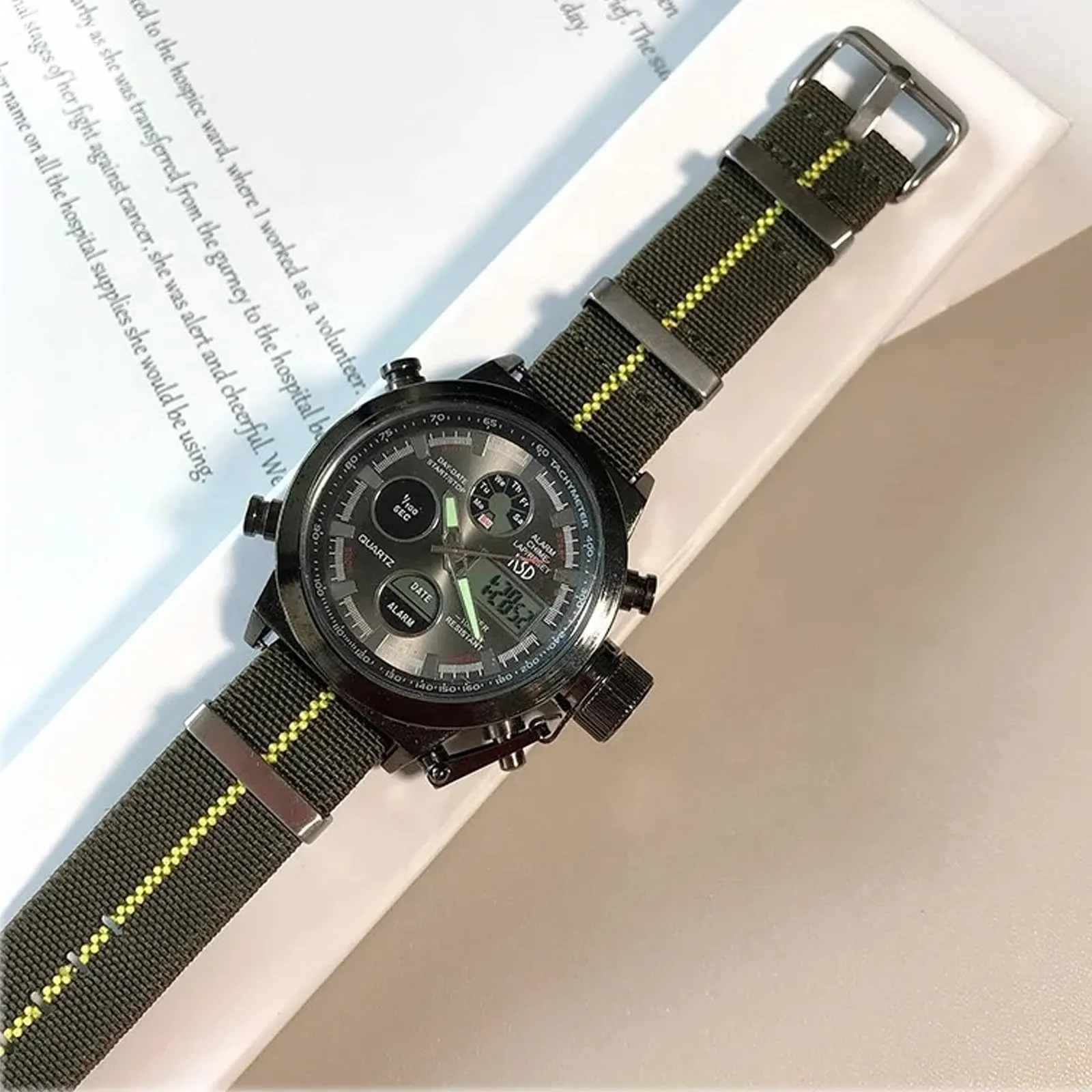 Niziruoup Cinturino per Orologio in Nylon Elastico Stile Nato Militare 22mm - immagine 5