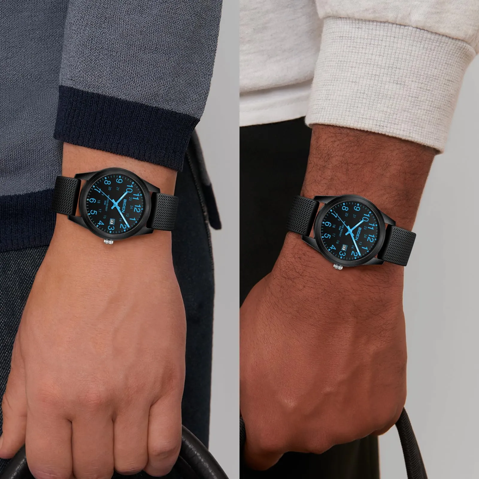 LN LENQIN Orologio da Uomo Analogico al Quarzo Impermeabile R015 - immagine 6