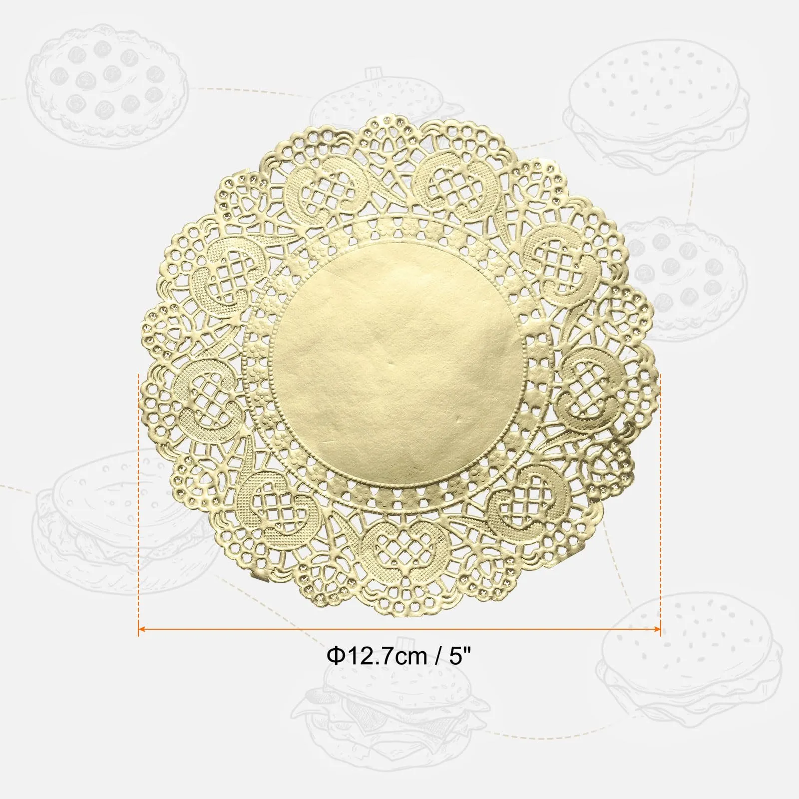 QUARKZMAN Pizzi di Carta Rotondi 5", Tovaglioli Decorativi Usa e Getta, 200pz - immagine 2