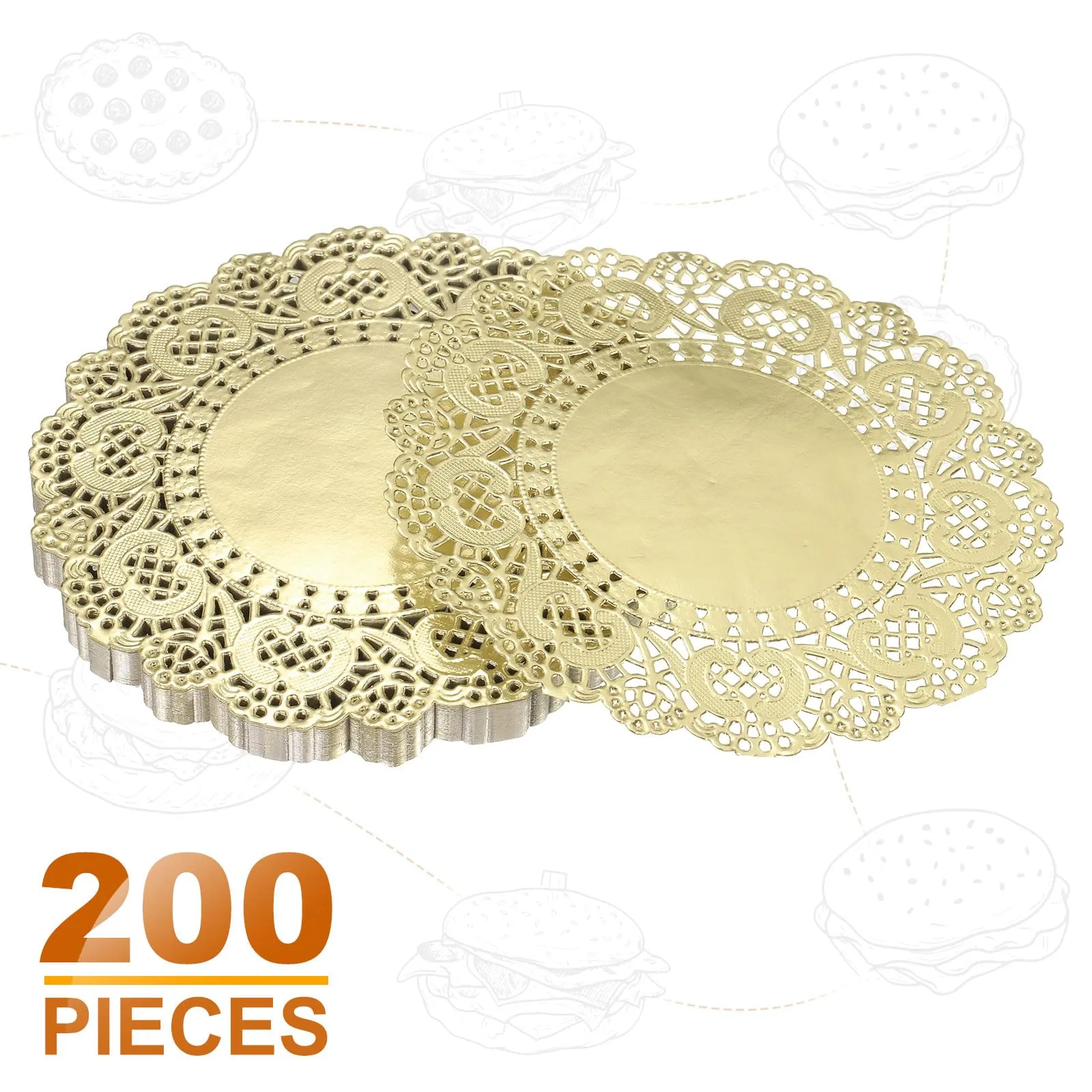 QUARKZMAN Pizzi di Carta Rotondi 5", Tovaglioli Decorativi Usa e Getta, 200pz - immagine 3