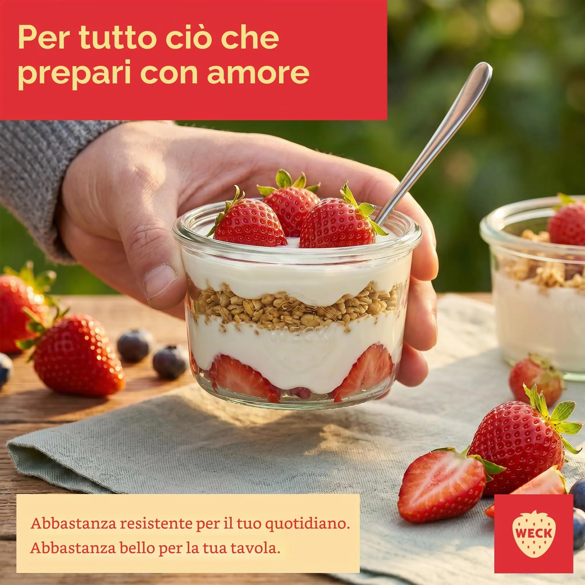 Weck Barattoli di Vetro 165 ml, Set da 12 con Coperchi, Forma a Palla - immagine 2