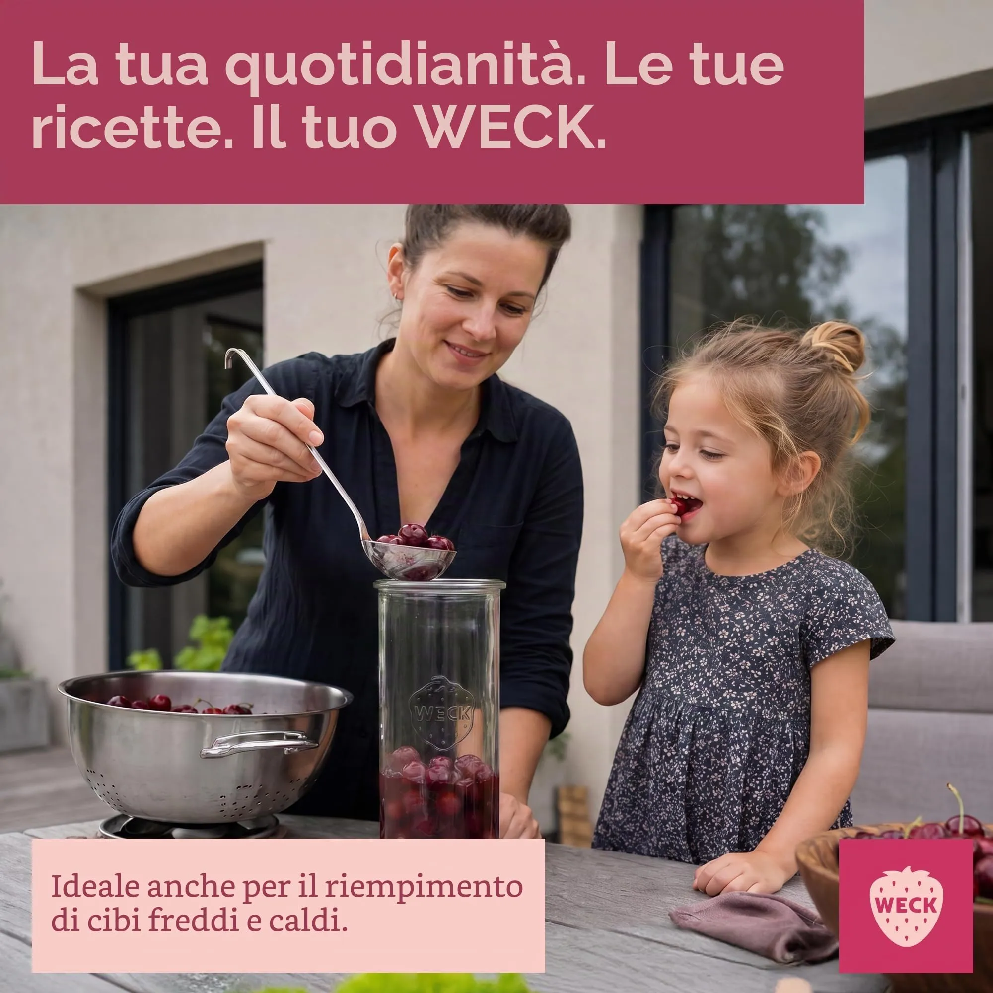 Weck Barattoli da 750ml, Set da 6 con Coperchi, Forma Rovesciata - immagine 5