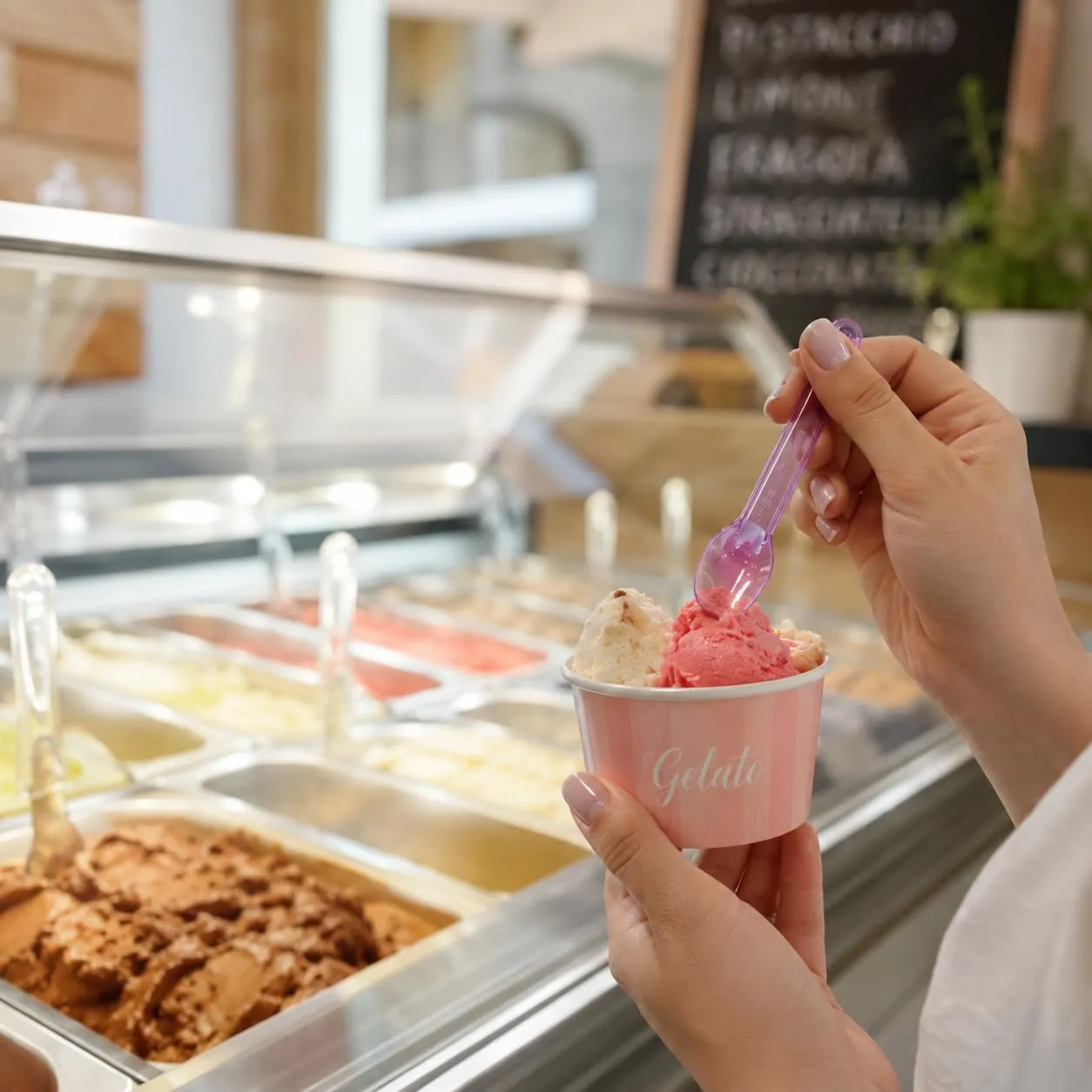 G.M. Distribuzione Palette Gelato Riutilizzabili Colori Assortiti 10 cm, 6400 Pezzi (10 Buste) - immagine 5