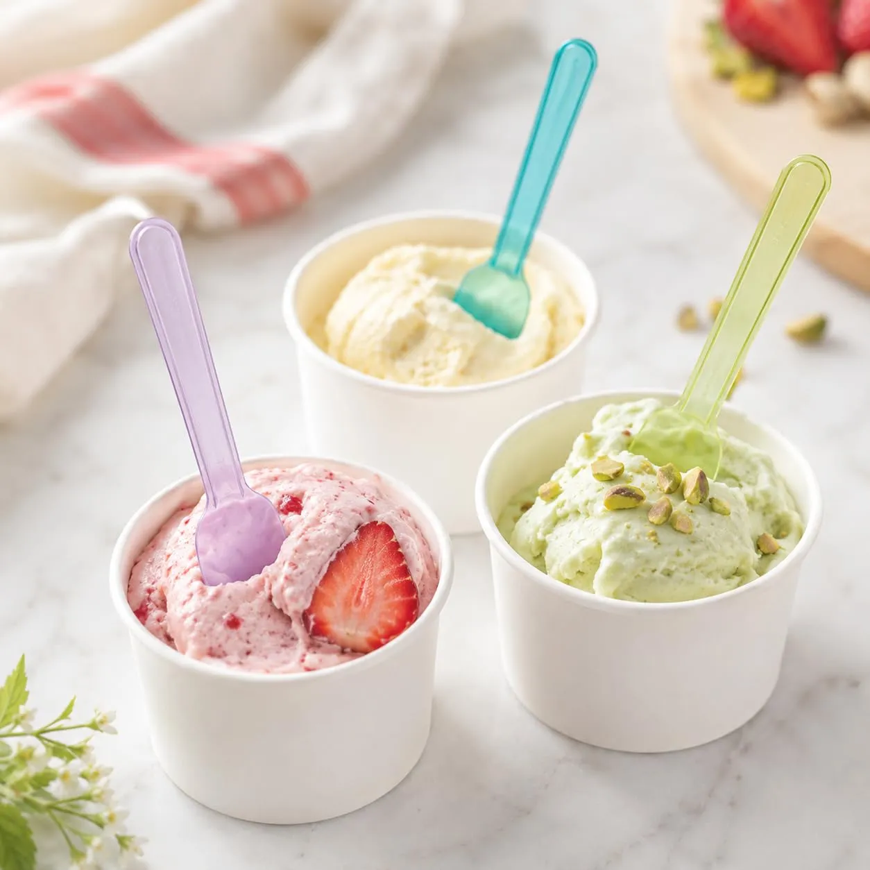 G.M. Distribuzione Palette Gelato Riutilizzabili Colori Assortiti 10 cm, 6400 Pezzi (10 Buste) - immagine 7