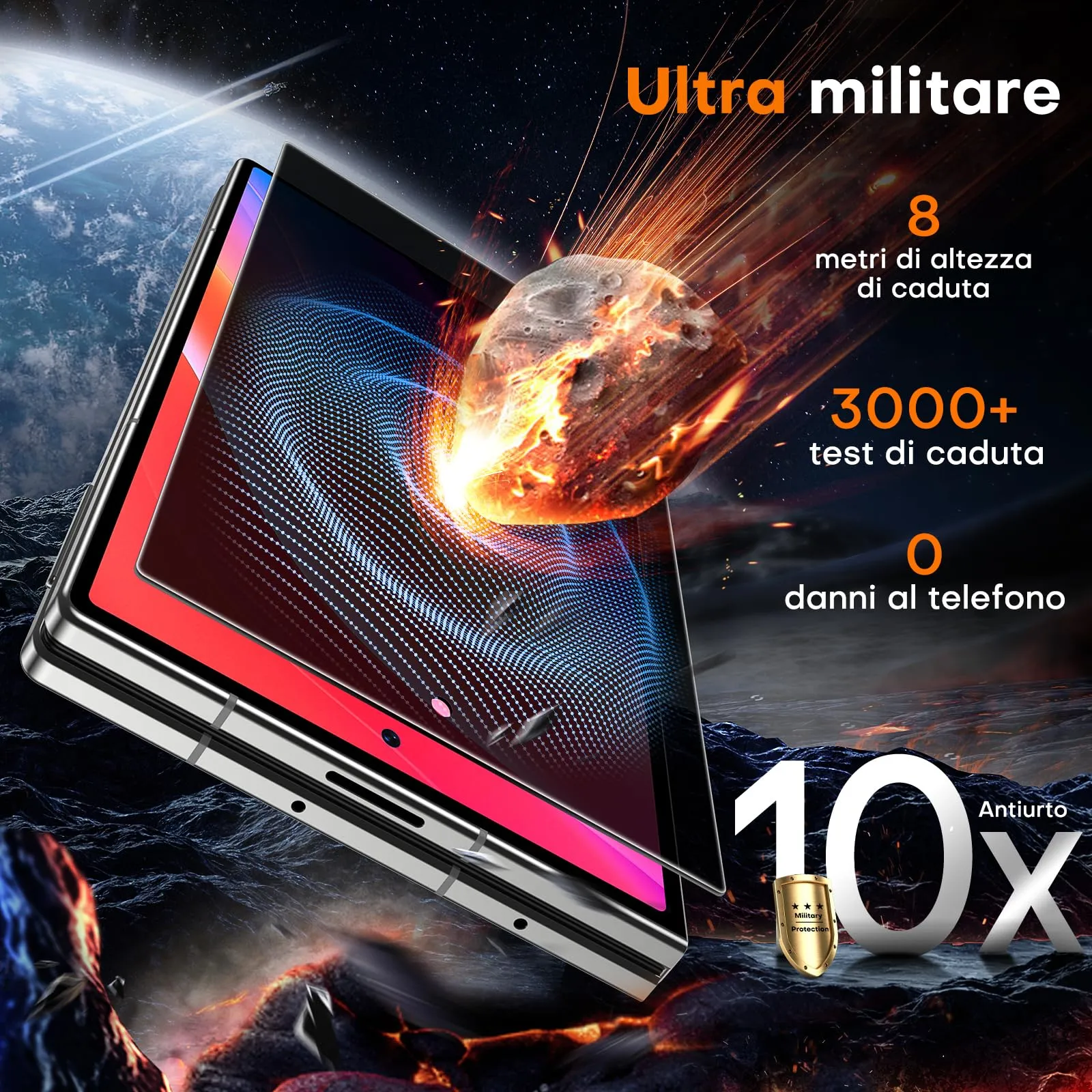 TOCOL Privacy Screen Protector for Samsung Galaxy Z Fold 8, 25° Anti-Spy Tempered Glass - immagine 4