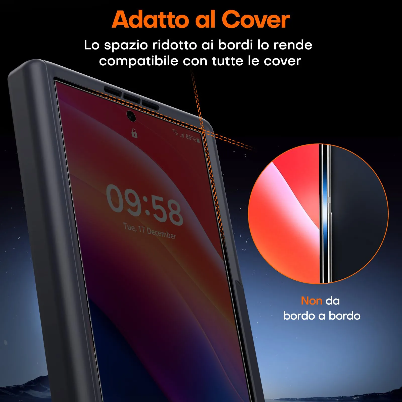 TOCOL Privacy Screen Protector for Samsung Galaxy Z Fold 8, 25° Anti-Spy Tempered Glass - immagine 7