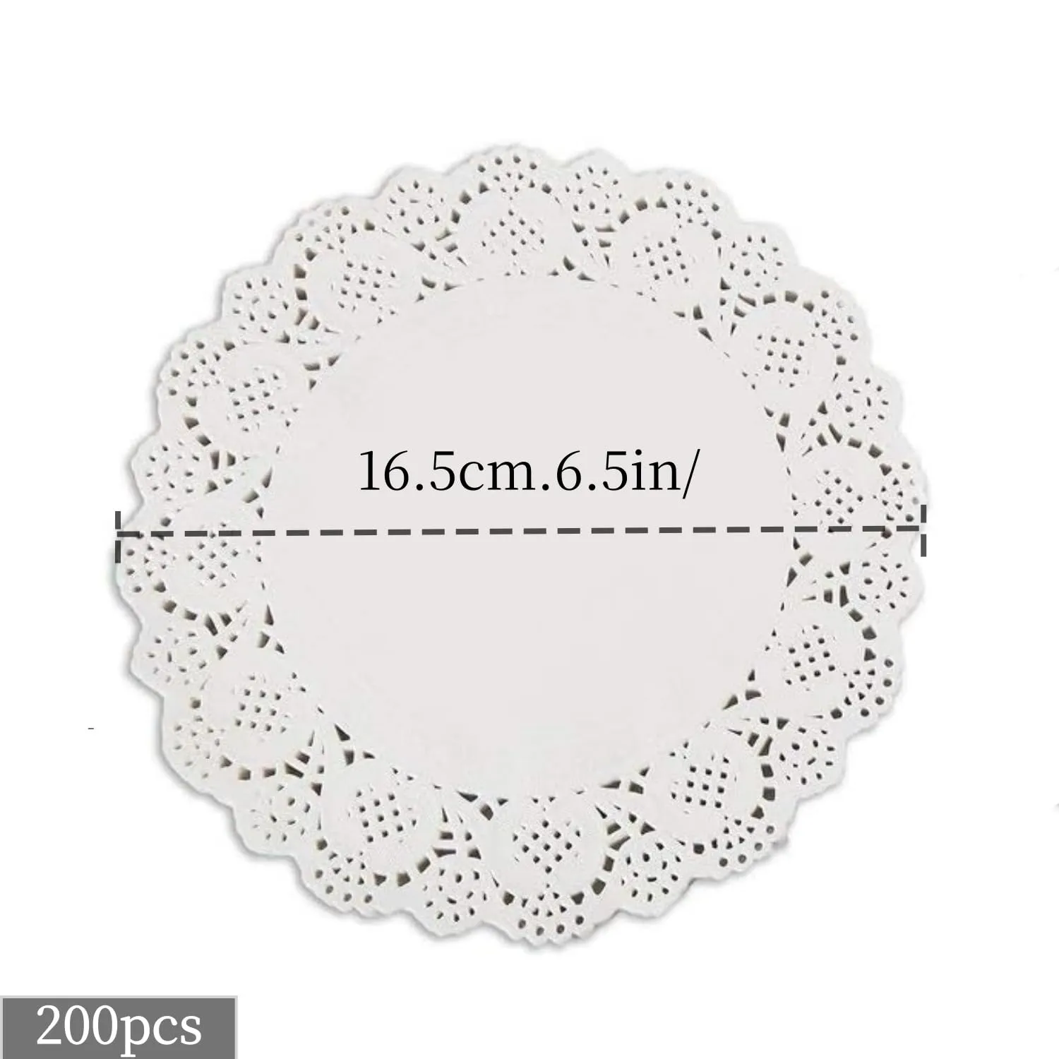 Angelkiss Tovagliette di carta in pizzo bianco rotonde, 200 pezzi, 16,5 cm - immagine 3