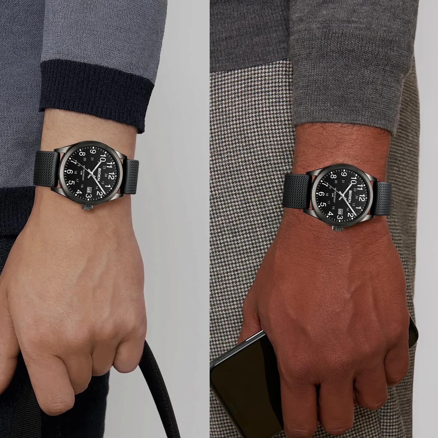 LN LENQIN Orologio da Uomo Analogico al Quarzo Impermeabile LN-R015-1-01 - immagine 5