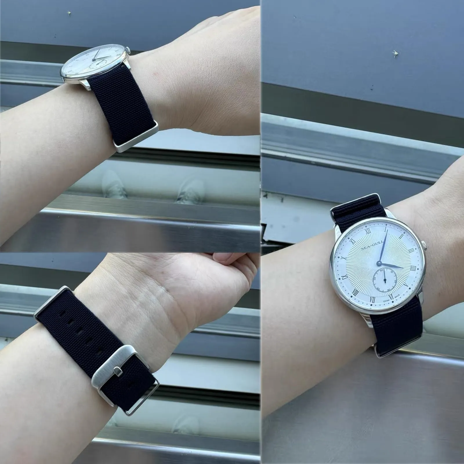 Niziruoup Cinturino in Nylon Elastico Stile Nato Militare Paracadute 18mm 20mm 22mm - immagine 4