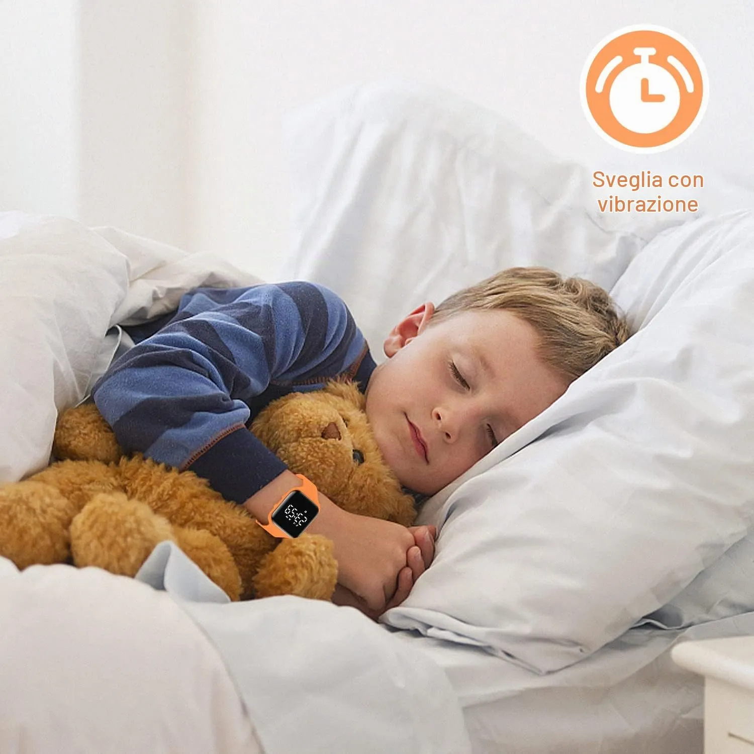 BEN NEVIS T115E Orologio Digitale Fitness Tracker per Bambini e Ragazzi, Impermeabile, Silicone, Arancione - immagine 2