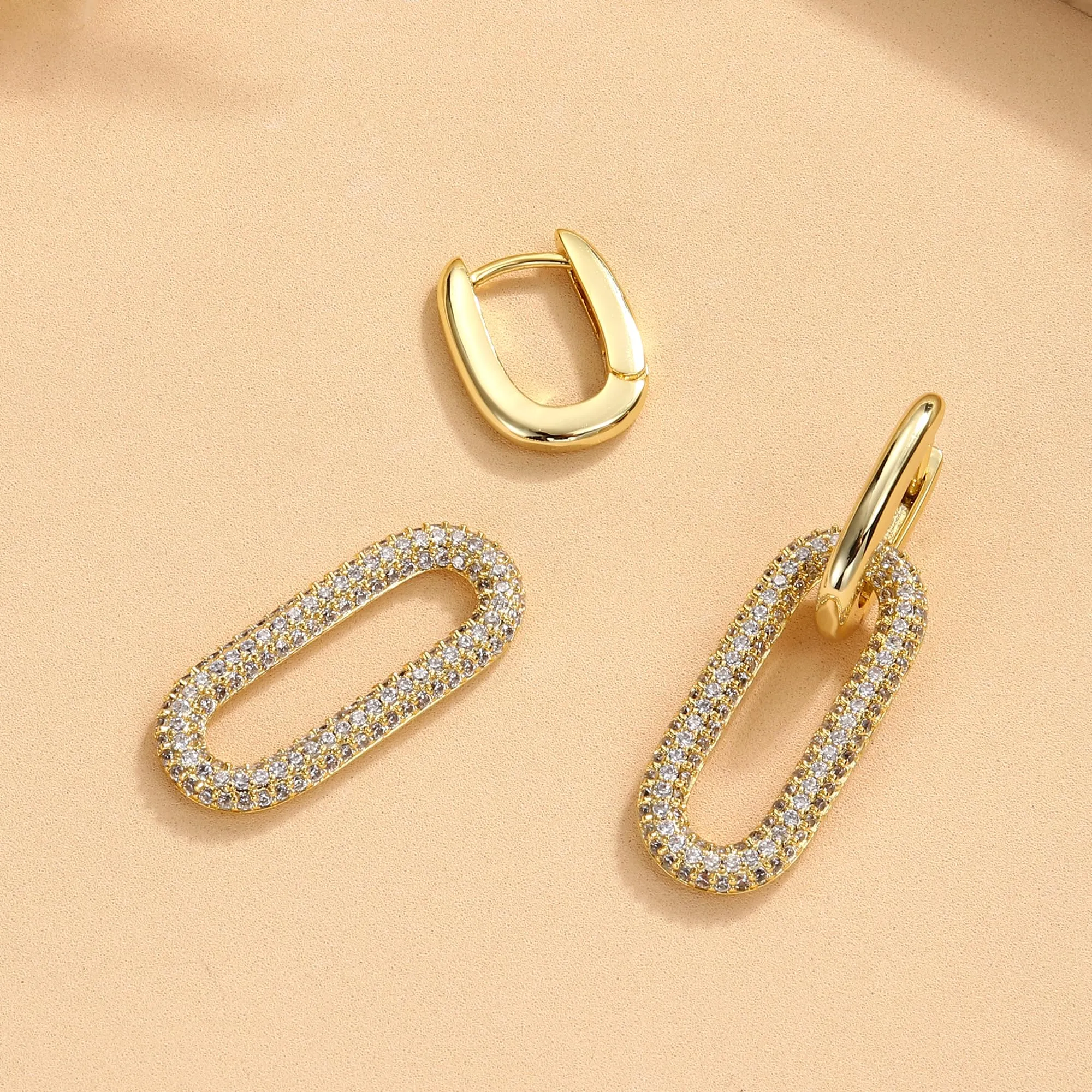 Adramata Orecchini Donna Pendenti a Goccia Placcati in Oro 14K - immagine 5
