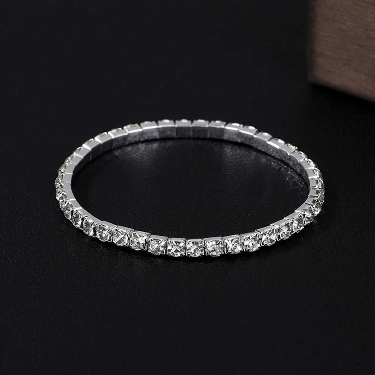 TOEECY Set Gioielli Sposa con Zirconia, Collana Orecchini e Bracciale, Argento - immagine 4