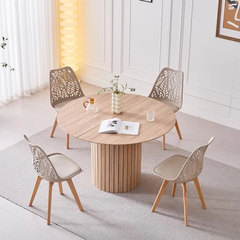 DEYARNA HOME Set di 4 Sedie da Pranzo Scandinave, Cachi - immagine 9