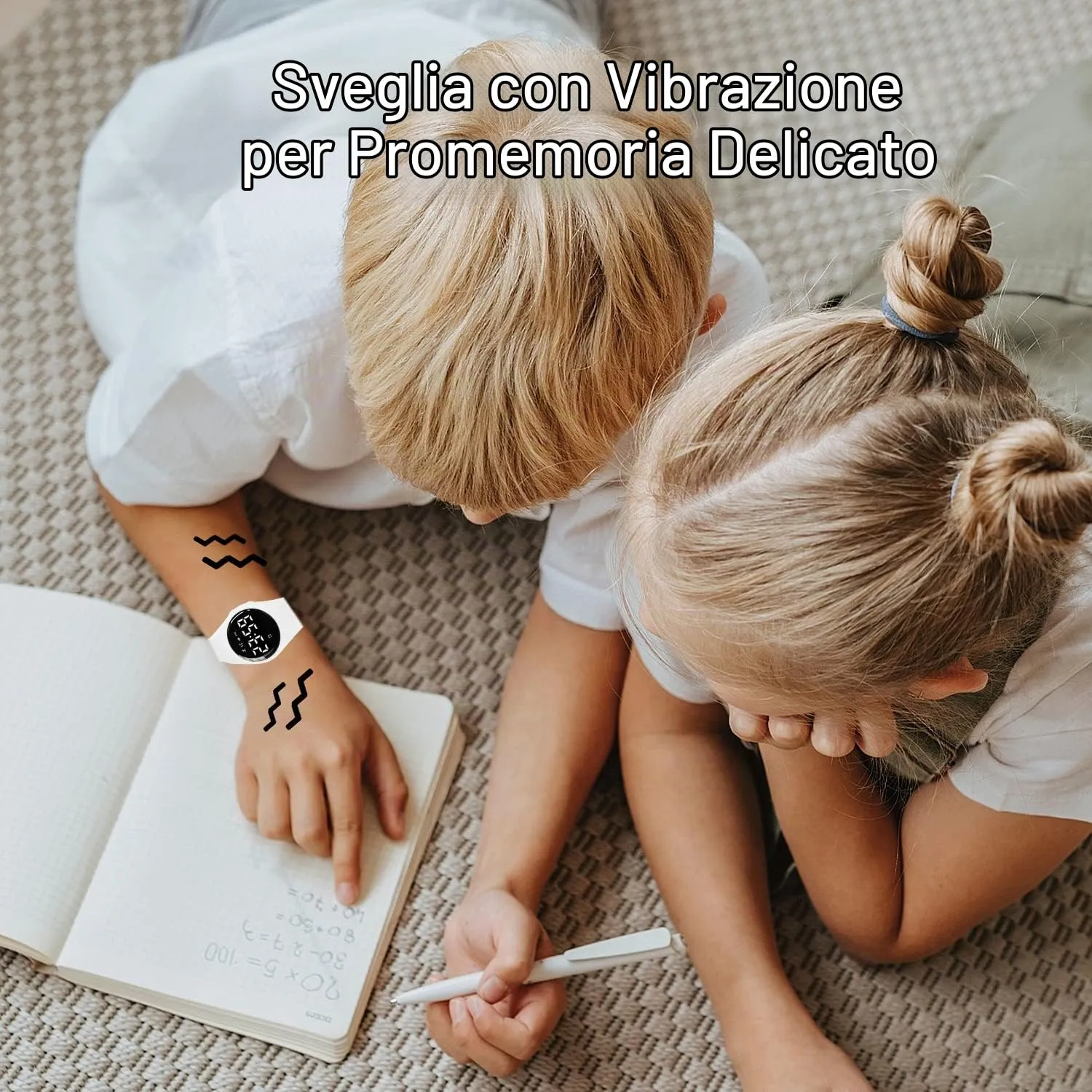 BEN NEVIS T666F Orologio Digitale Fitness Tracker Impermeabile per Bambini e Ragazzi, Bianco - immagine 2