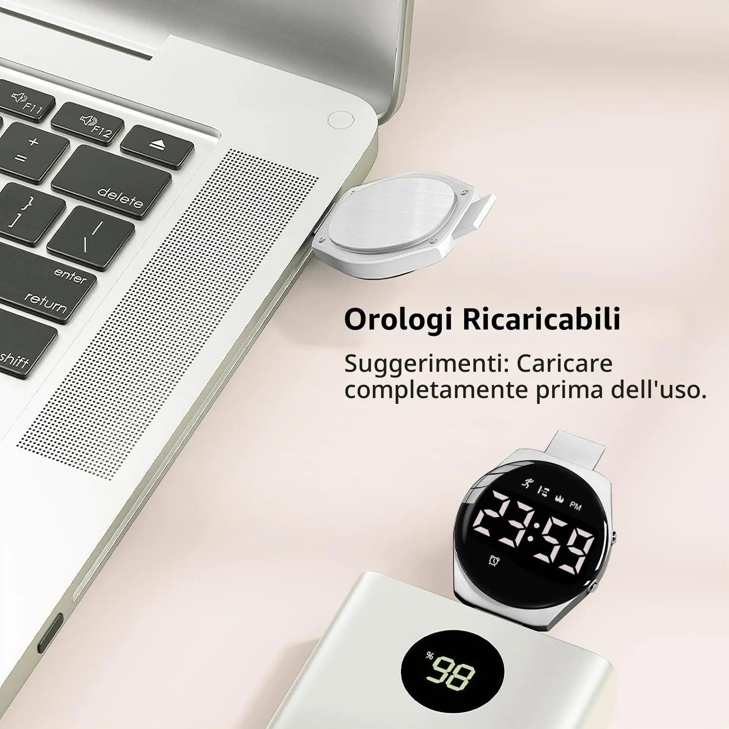 BEN NEVIS T666F Orologio Digitale Fitness Tracker Impermeabile per Bambini e Ragazzi, Bianco - immagine 5
