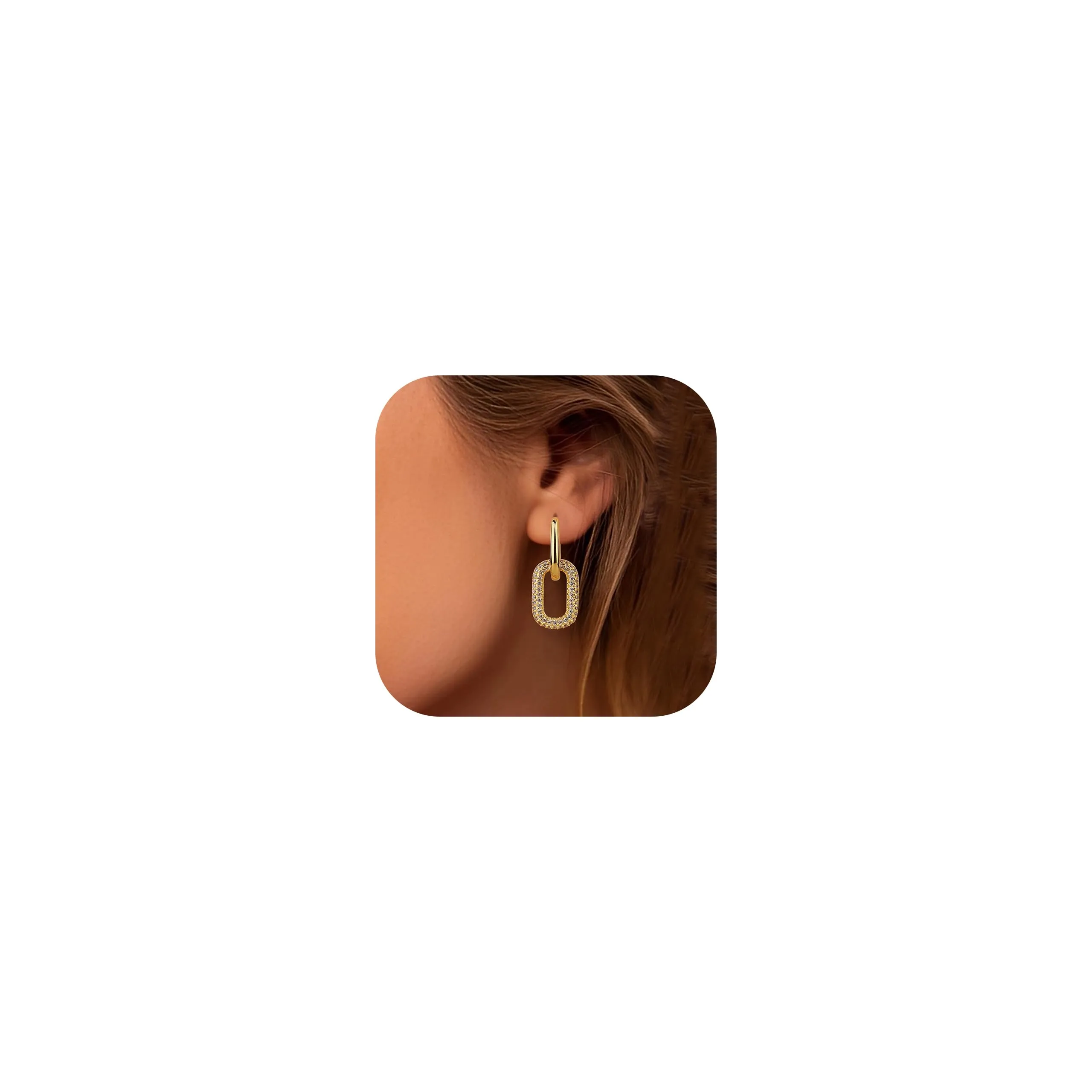 Adramata Orecchini Donna Pendenti a Goccia Placcati in Oro 14K - immagine 1