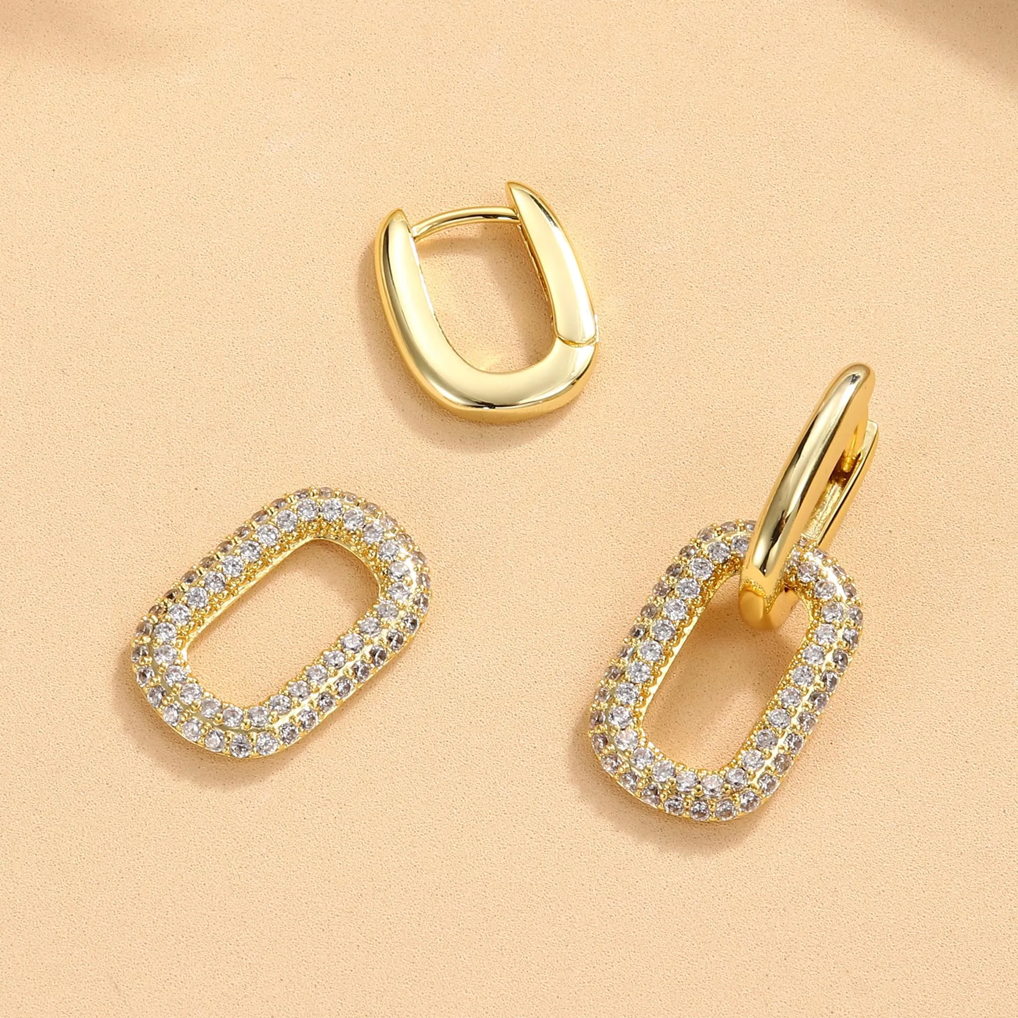 Adramata Orecchini Donna Pendenti a Goccia Placcati in Oro 14K - immagine 5