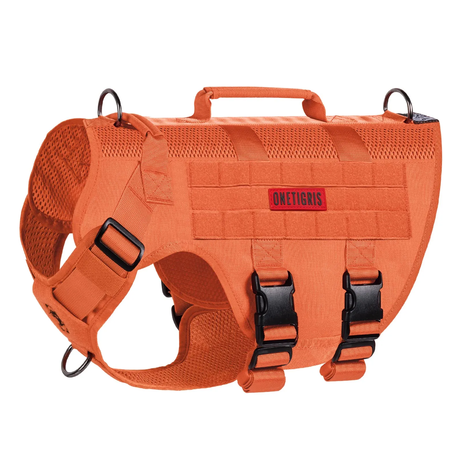 OneTigris Aire Mesh Pettorina Tattica per Cani, XL, Arancione - immagine 1
