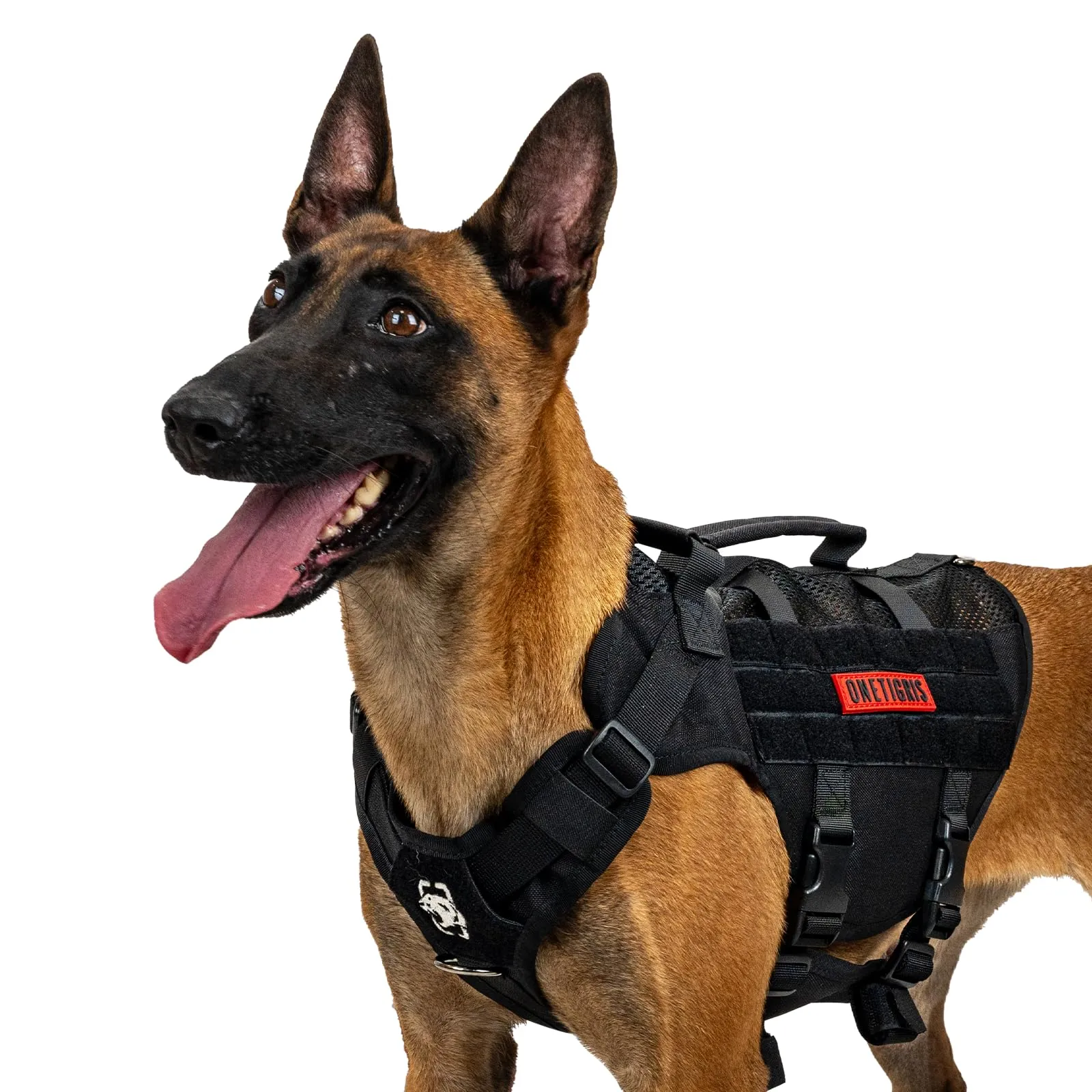 OneTigris Aire Mesh Pettorina Tattica per Cani, L, Nero - immagine 1