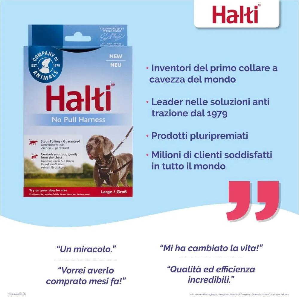 Halti Pettorina Anti-trazione per Cani, Taglia L, Nero - immagine 4