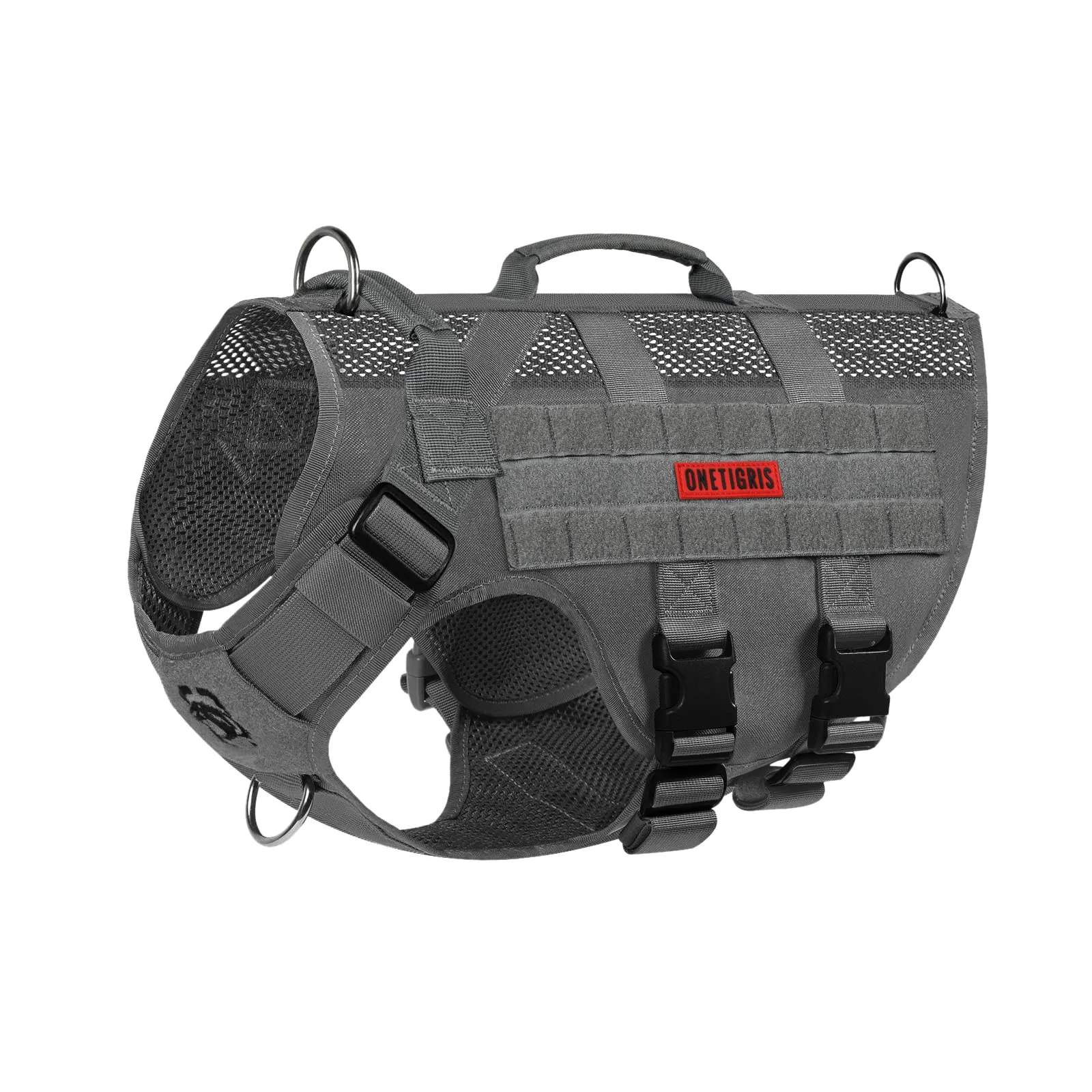 OneTigris Imbracatura No-Pull per Cani Aire Mesh Regolabile XL Grigio - immagine 1