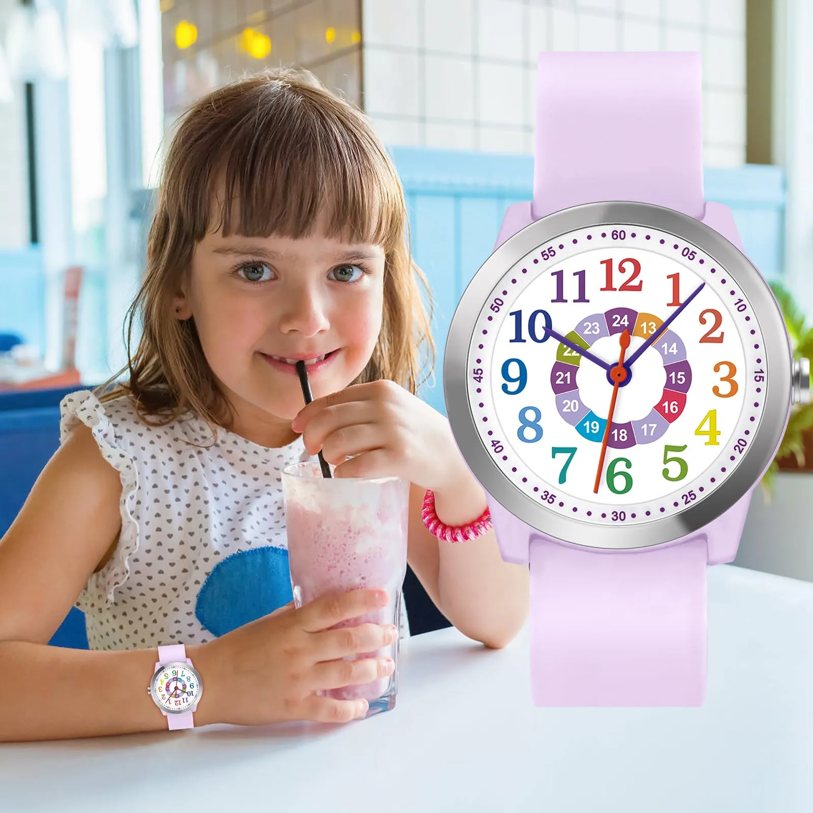 SOCICO Orologio Analogico Impermeabile 50M per Bambini e Ragazze 8-18 anni - immagine 6