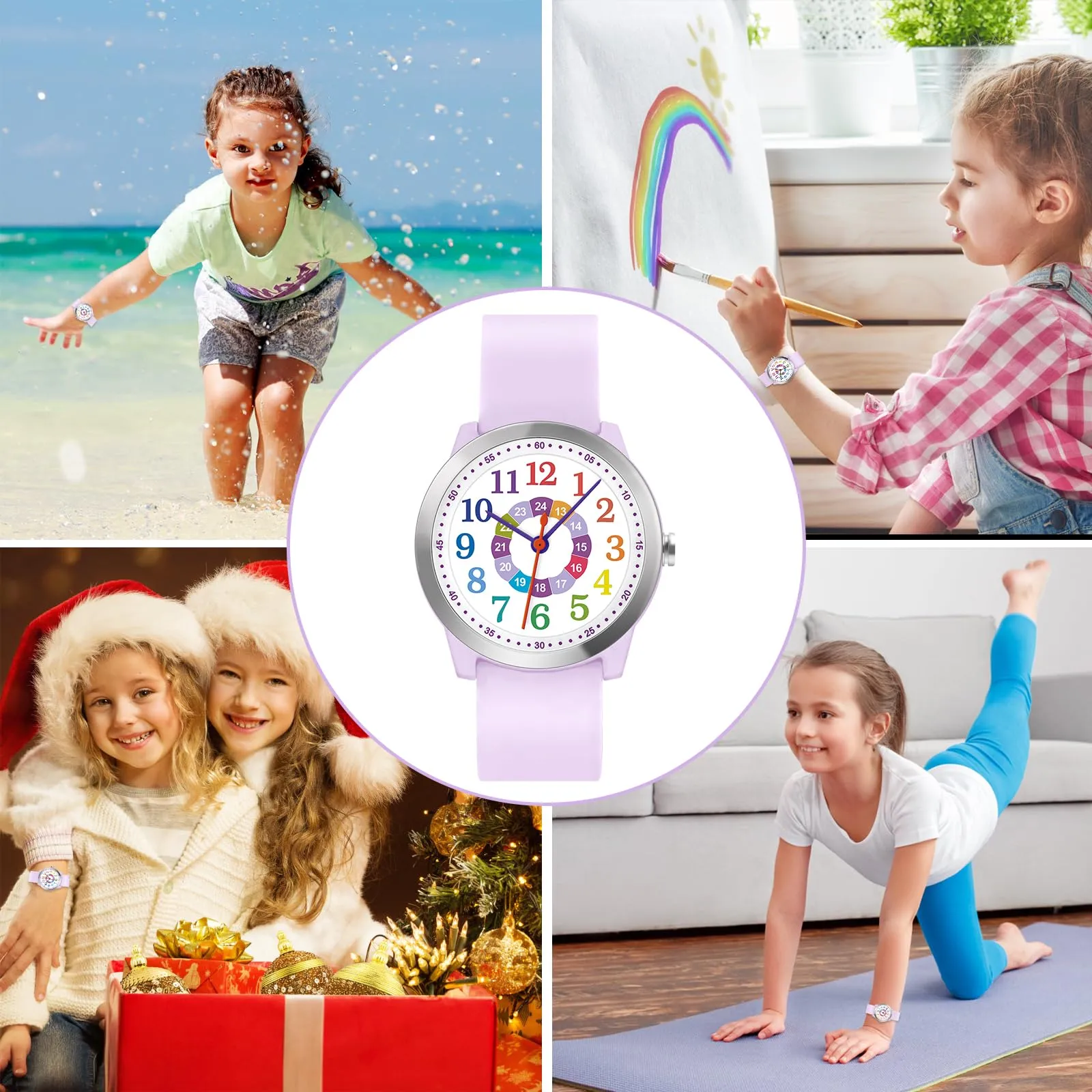 SOCICO Orologio Analogico Impermeabile 50M per Bambini e Ragazze 8-18 anni - immagine 7