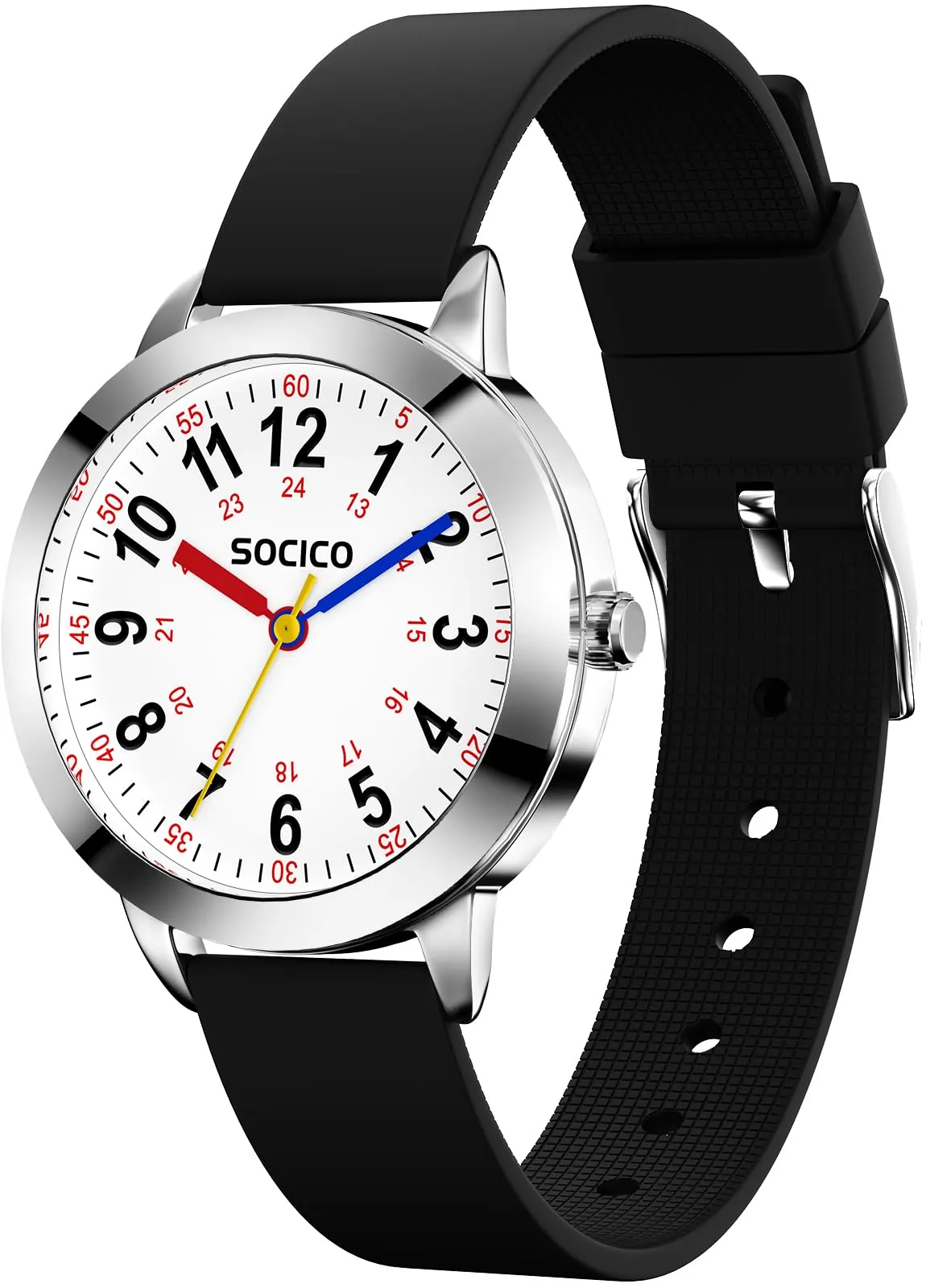 SOCICO Orologio analogico impermeabile 30M per bambini con cinturino soft - immagine 1