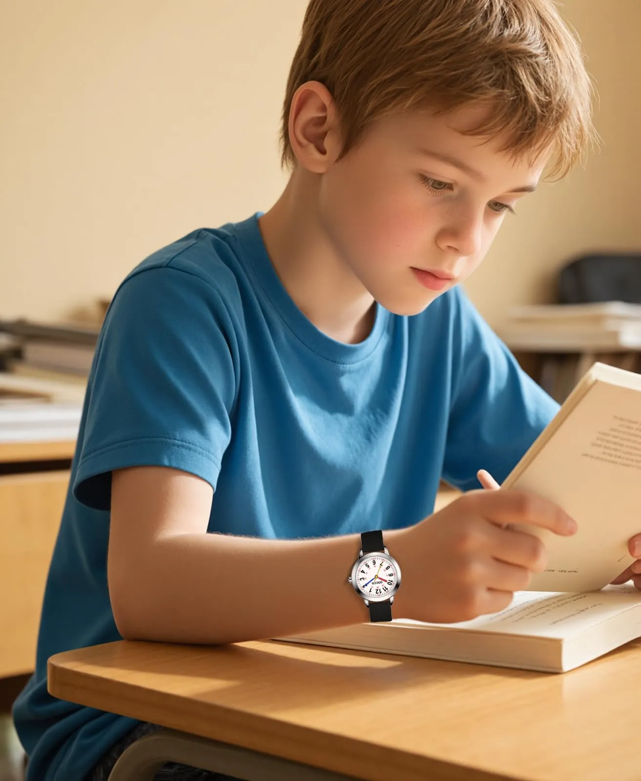 SOCICO Orologio analogico impermeabile 30M per bambini con cinturino soft - immagine 6