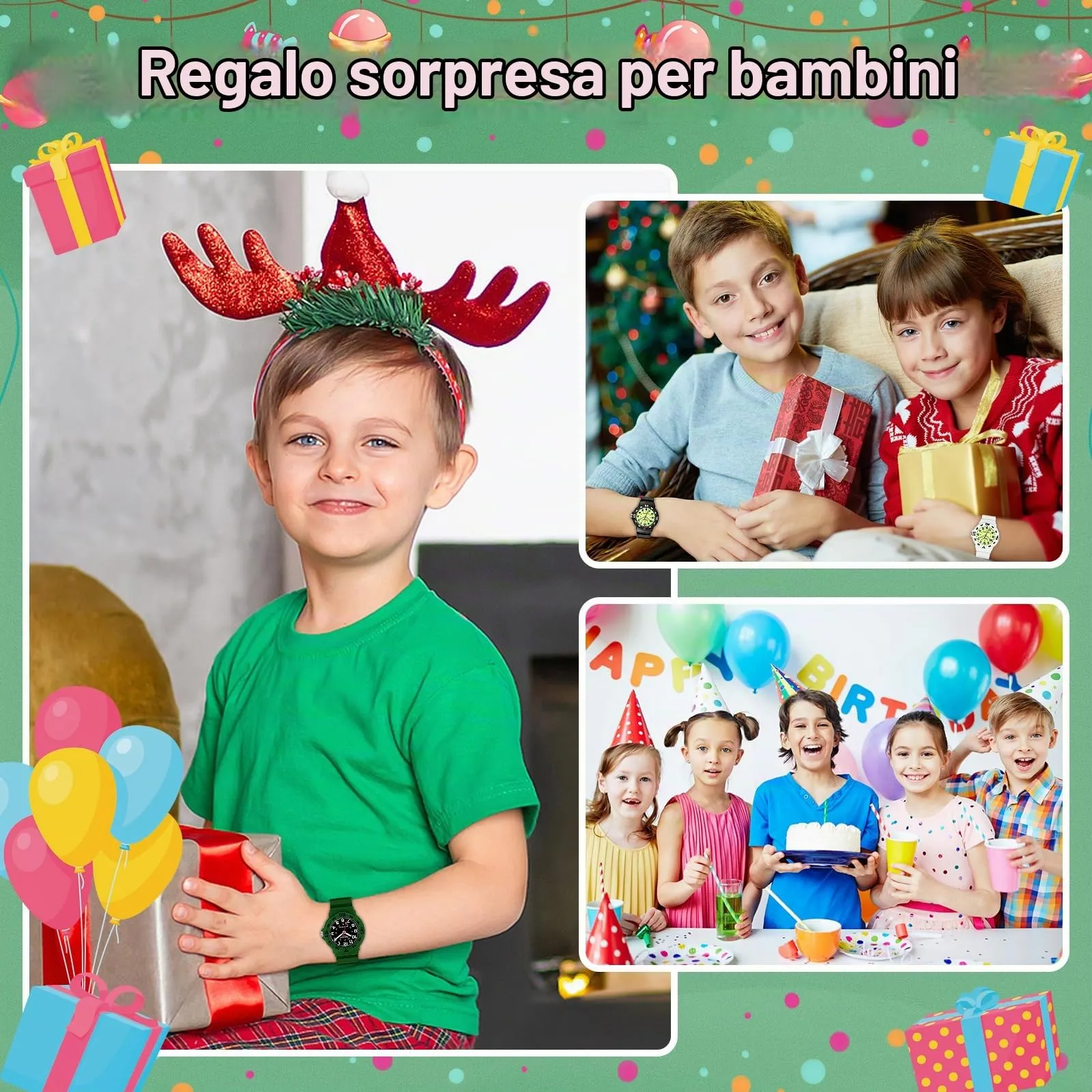 SOCICO Orologio Analogico per Bambini 30M Impermeabile con Cinturino Soft - immagine 5