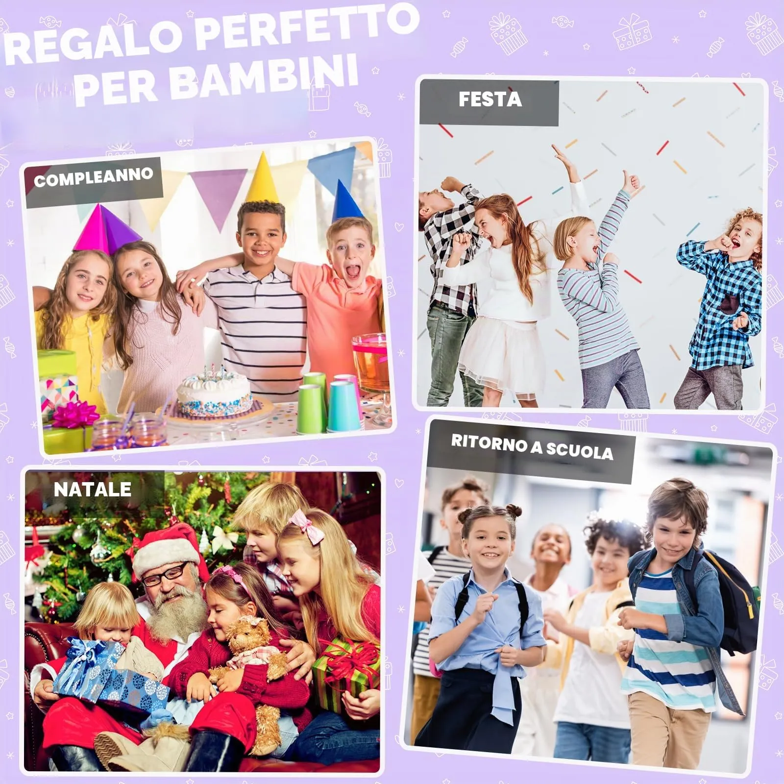 SOCICO Orologio Analogico per Bambini, Quarzo, Impermeabile 5 ATM, Lila416 - immagine 6