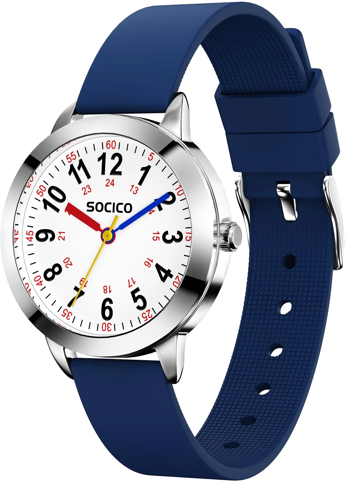 SOCICO Orologio analogico impermeabile 30M con cinturino in silicone per bambini - immagine 1