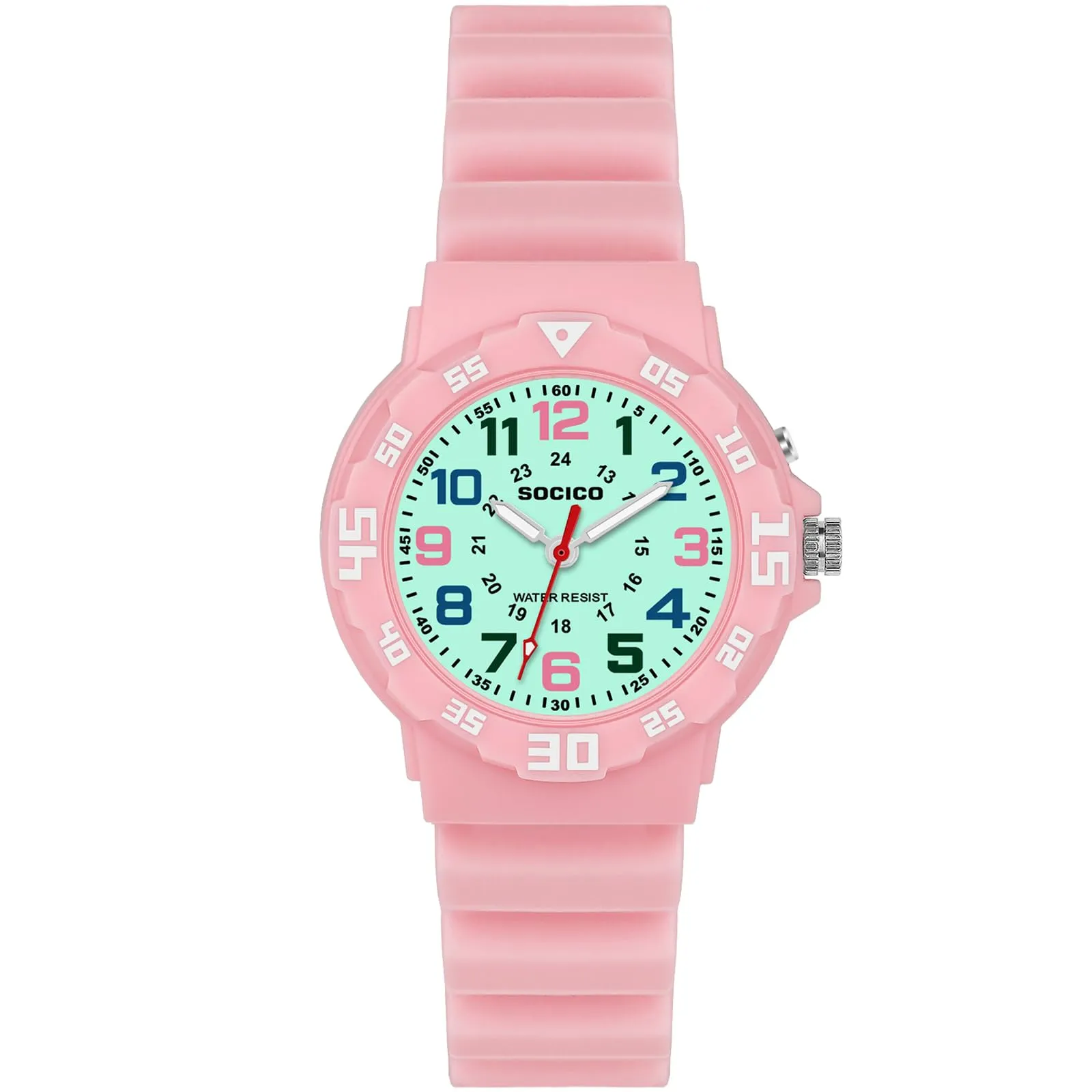 SOCICO Orologio Analogico per Bambini, Impermeabile 5 ATM, Quarzo, Rosa416 - immagine 1