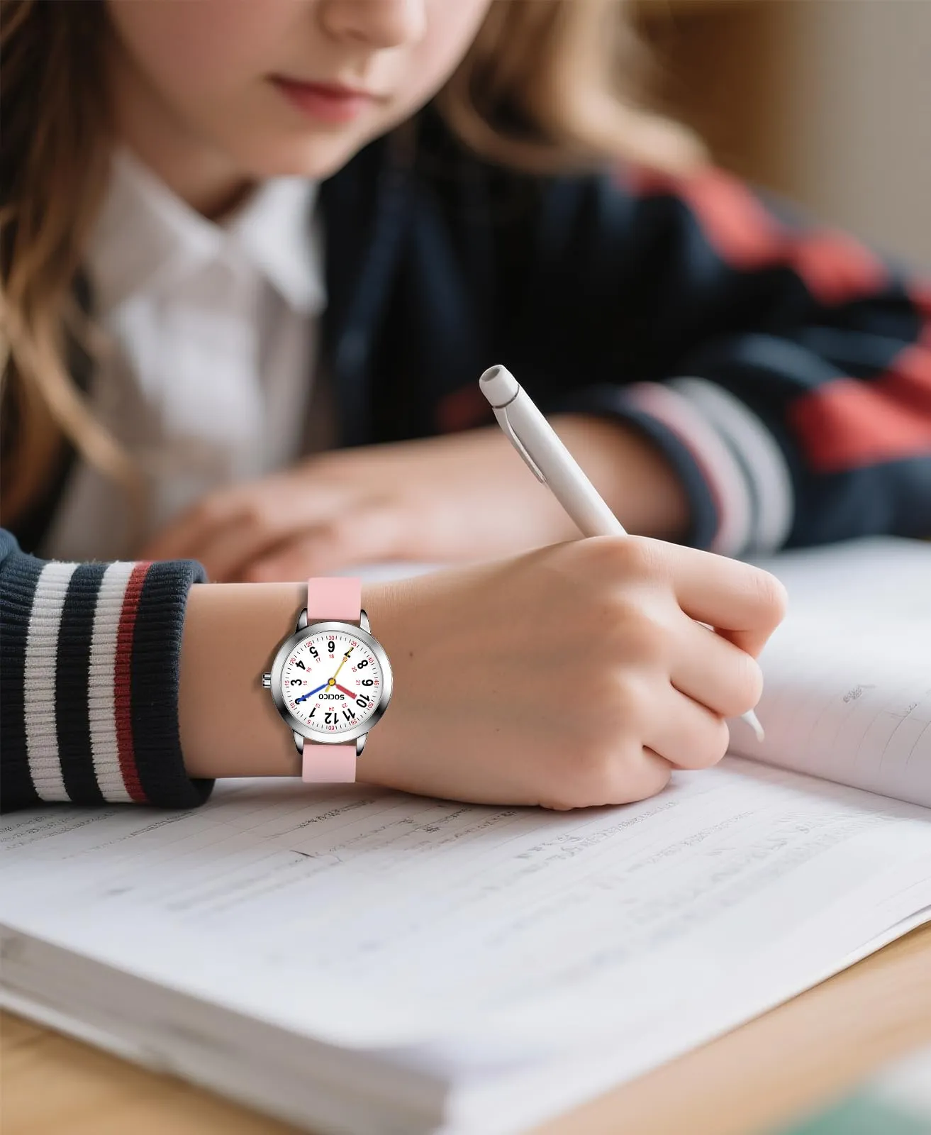 SOCICO Orologio analogico impermeabile 30M con cinturino soft per bambini - immagine 5