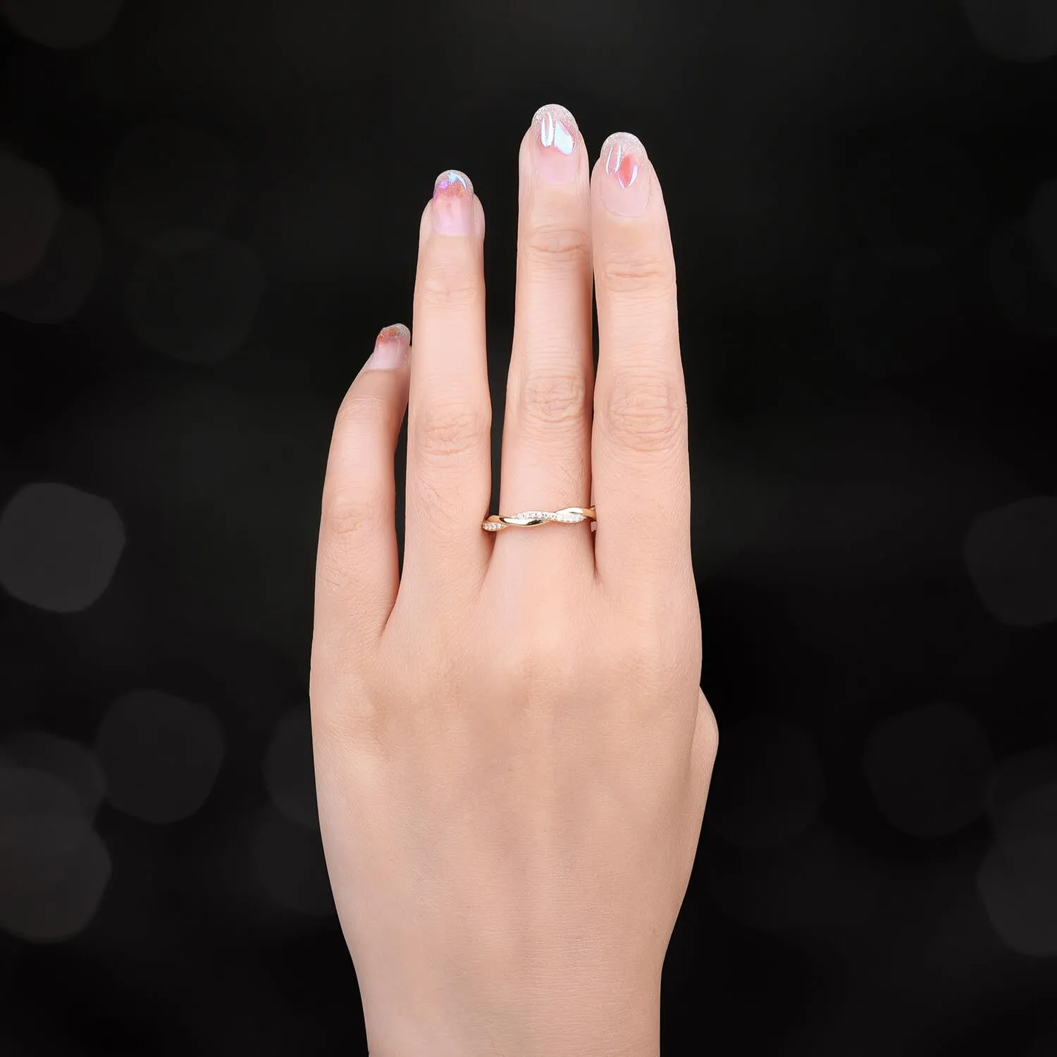 JewelryPalace Corda Anello Infinito Donna in Argento 925 con Moissanite Taglio Rotondo, Taglia 21 - immagine 5