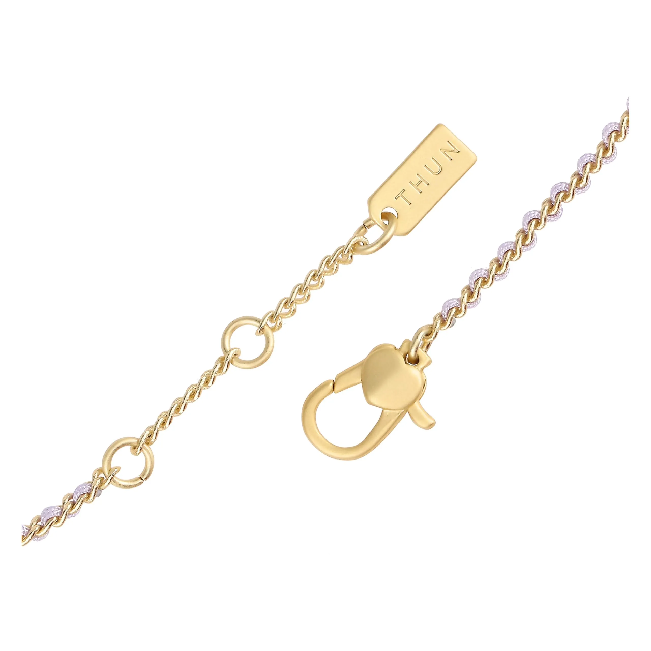 Thun Bracciale catena e tessuto con farfalla, Ceramica, 16+3cm - immagine 3