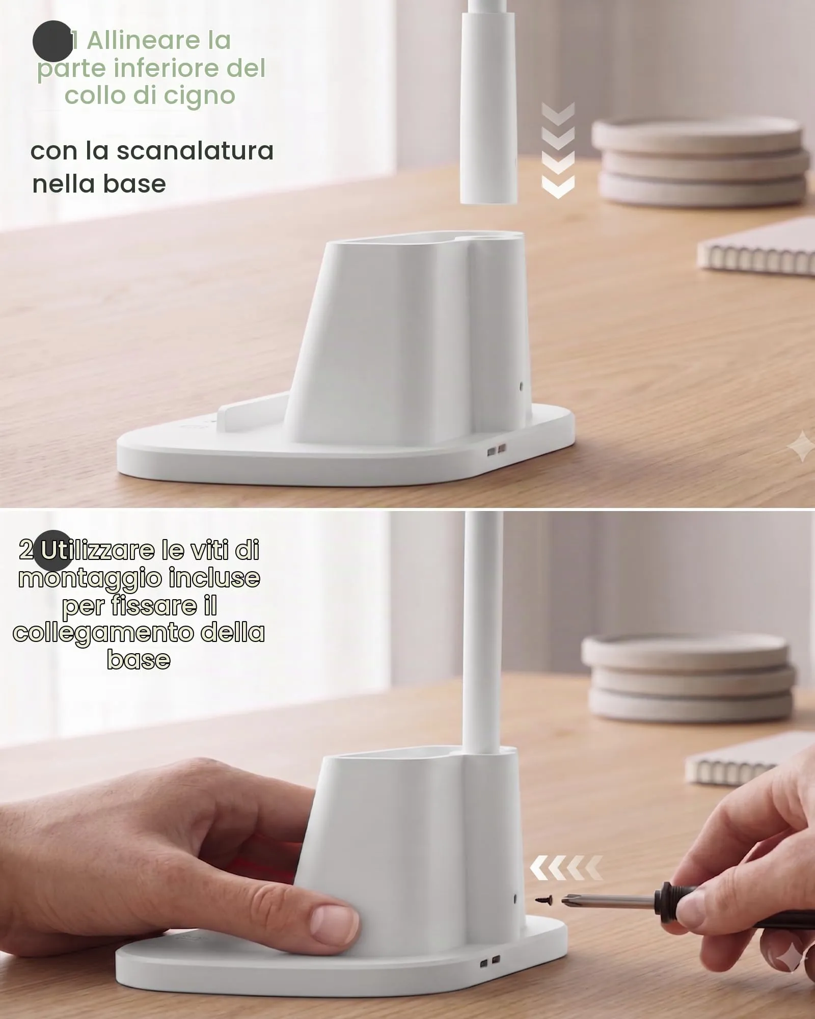 Ylatoial LS65 Lampada da Scrivania LED a Doppia Testa, 25 Modalità, Timer 60 Minuti e Portapenne, Bianco - immagine 8