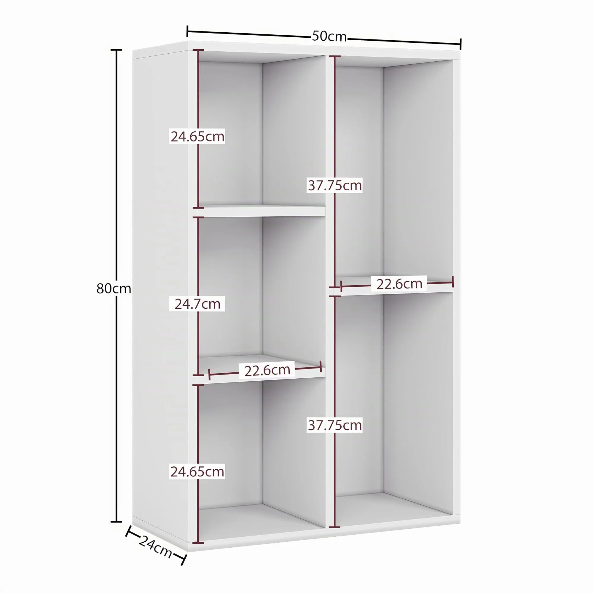 Vida Designs Scaffale a 5 cubi in legno, bianco - immagine 8